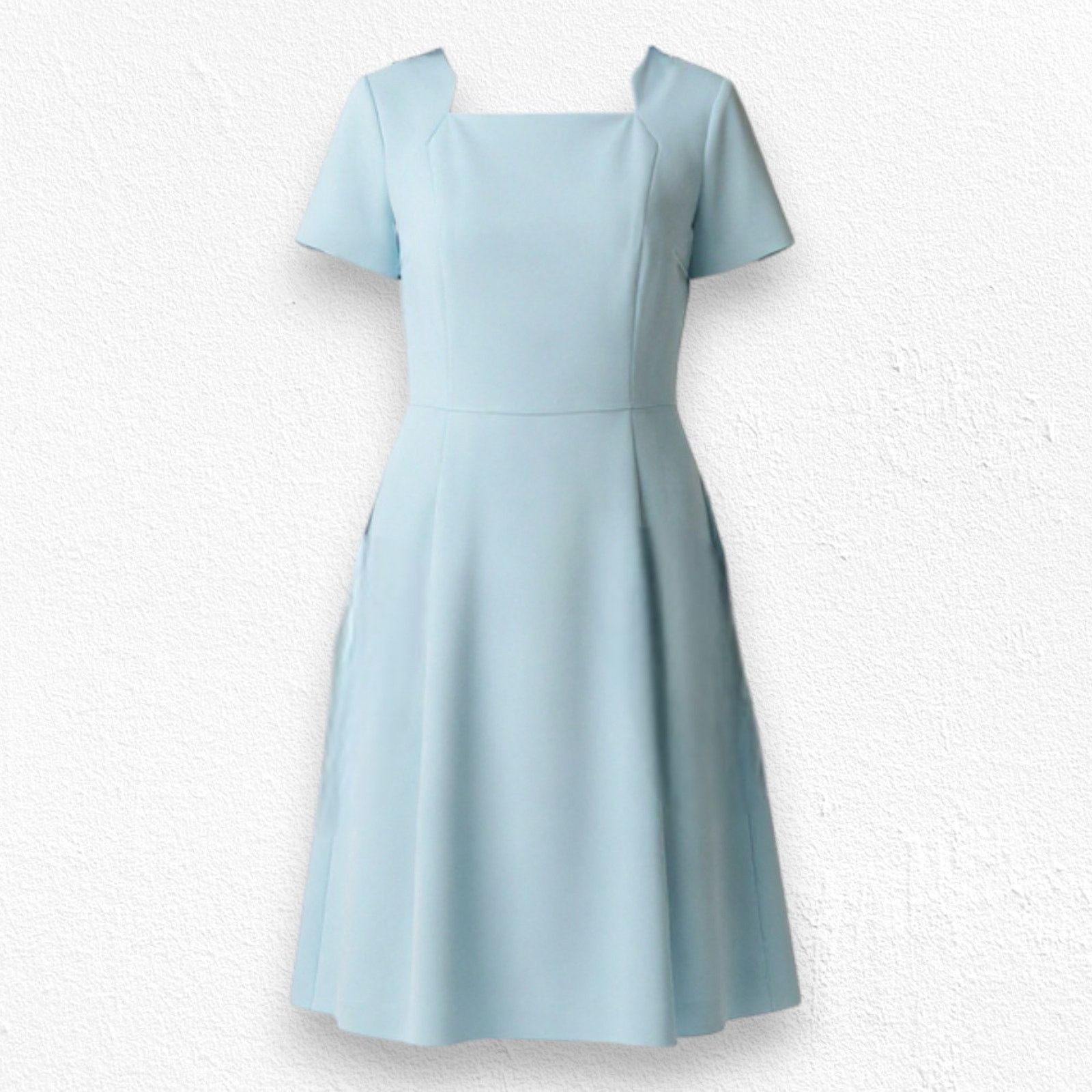 Vintage 1960s Ice Blue Mod A-Line Dress Size 6 Size M / US 6-8 / IT 42-44 - 1 Thumbnail