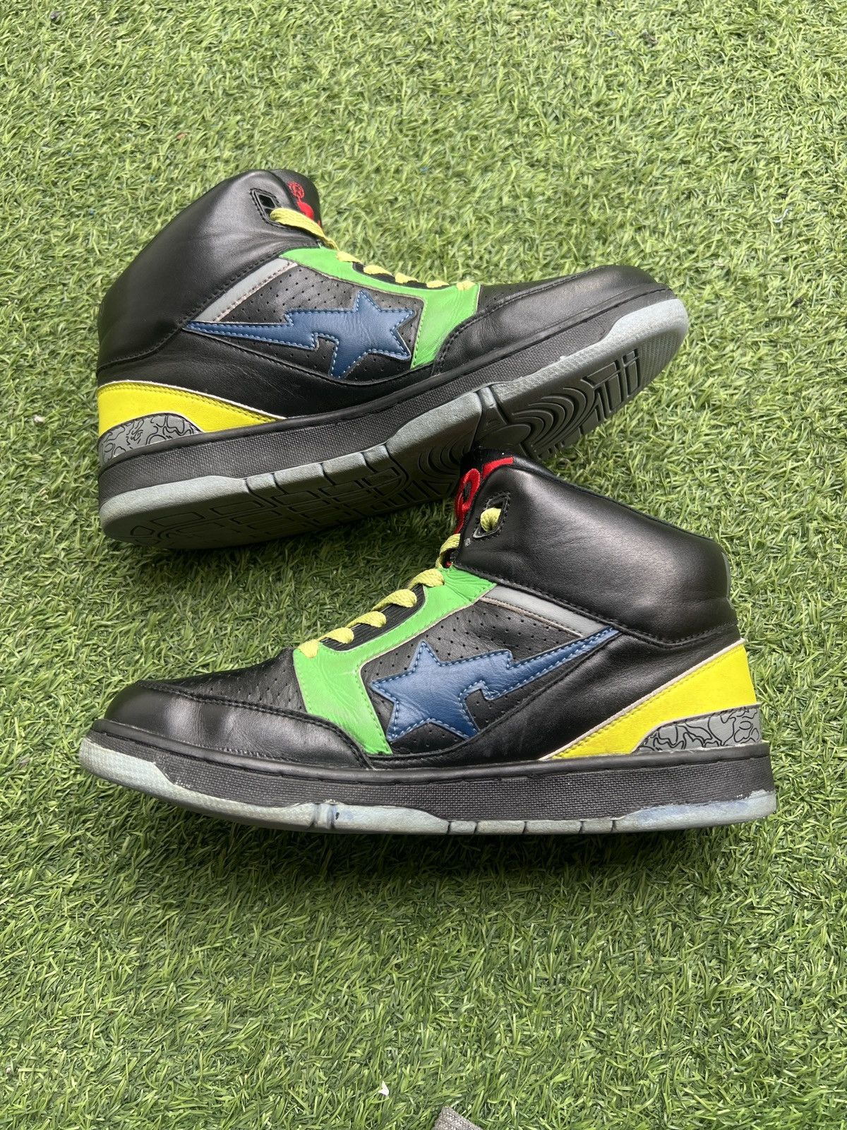 Bape Bape Cloud Sta High Black Green Size US 8.5 / EU 41-42 - 3 Thumbnail