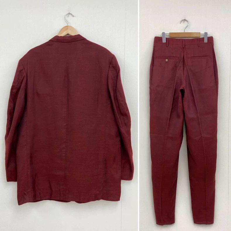 Yohji Yamamoto Yohji Yamamoto Yohji Yamamoto 90s Burgundy Suit Set Size US M / EU 48-50 / 2 - 3 Thumbnail