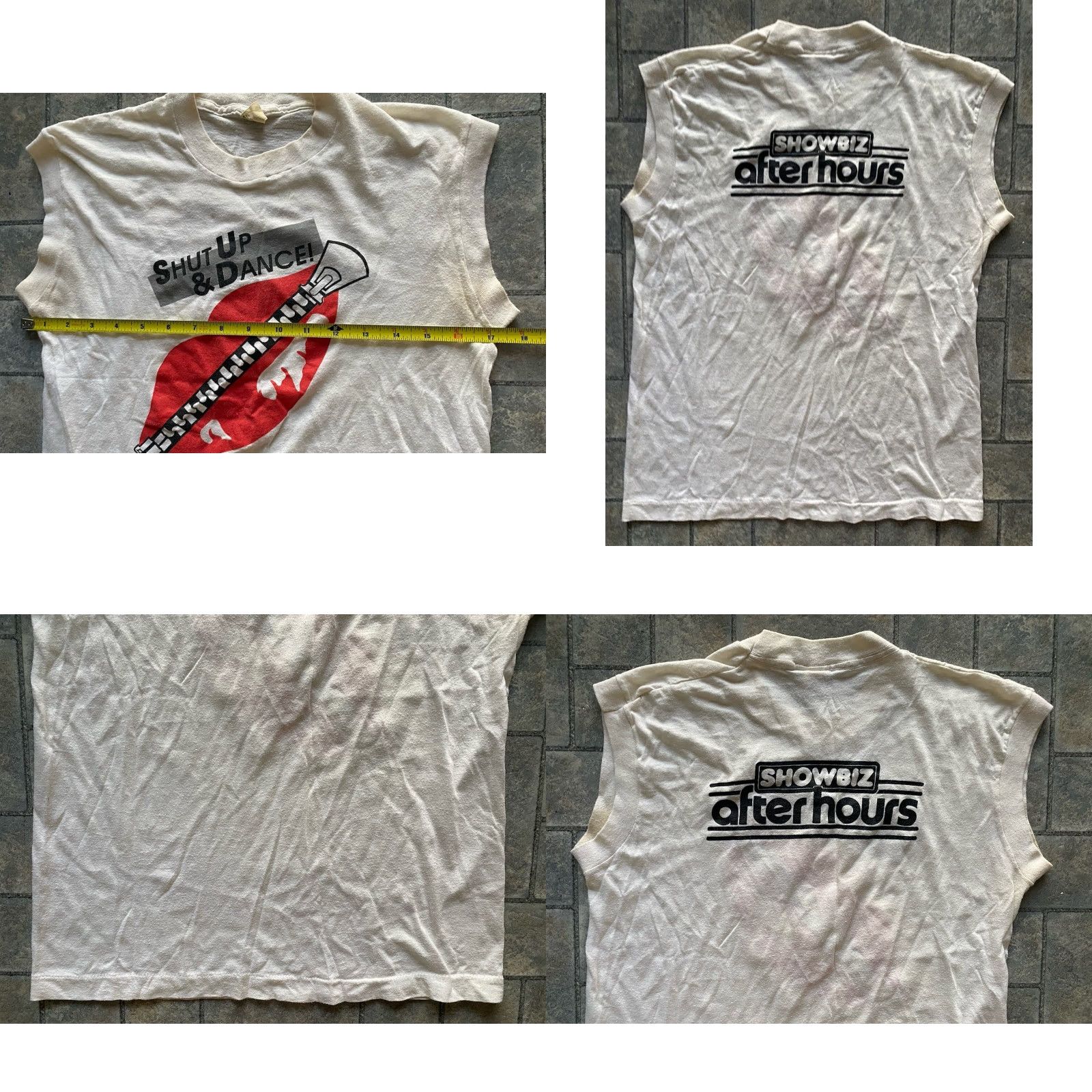 Vintage VINTAGE Screen Stars Shirt M White SHOWBIZ Afterhours Stitch Stars Single Stitch Mens Prints Shut Up & Dance Size US M / EU 48-50 / 2 - 8 Thumbnail