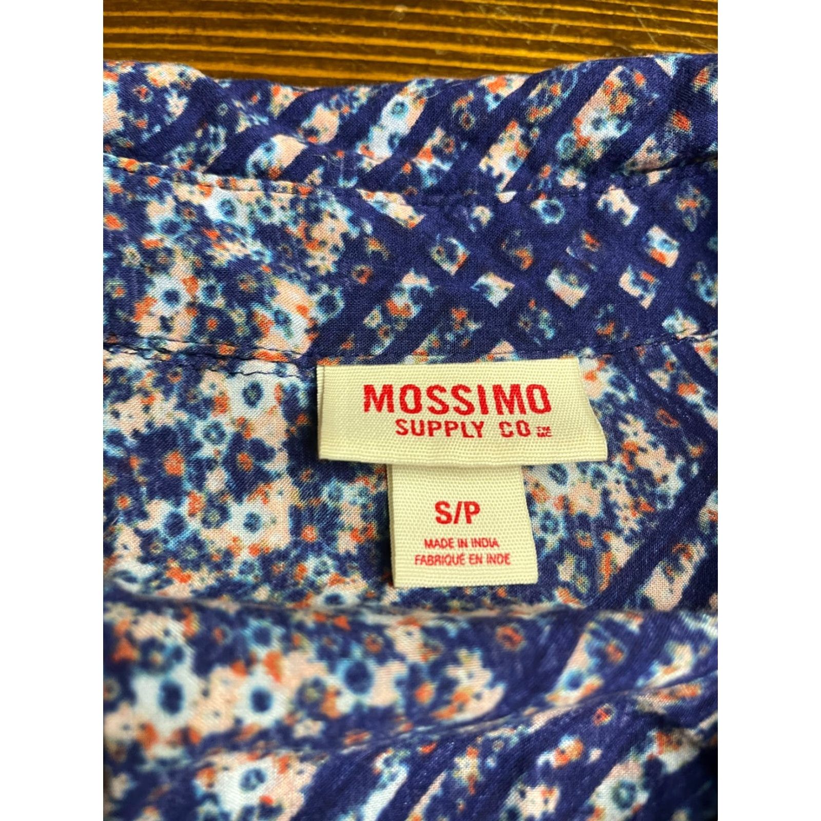 Mossimo Mossimo Shirt Womens Small Blue Floral Long Sleeve Button Up Regular Fit Casual Size S / US 4 / IT 40 - 6 Thumbnail