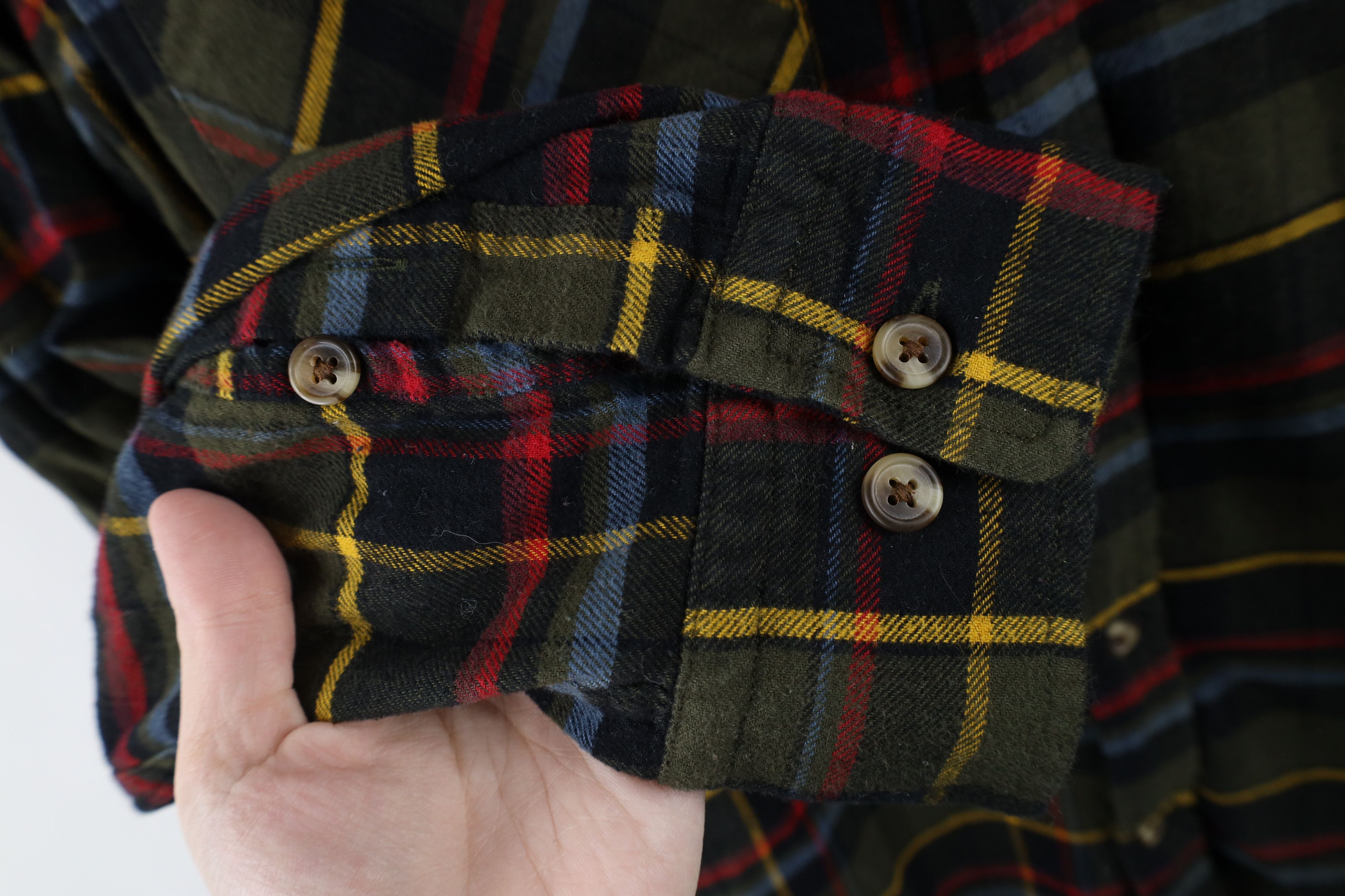Banana Republic × Vintage Banana Republic Flannel Collared Button Shirt Rainbow Plaid Size US XL / EU 56 / 4 - 5 Thumbnail