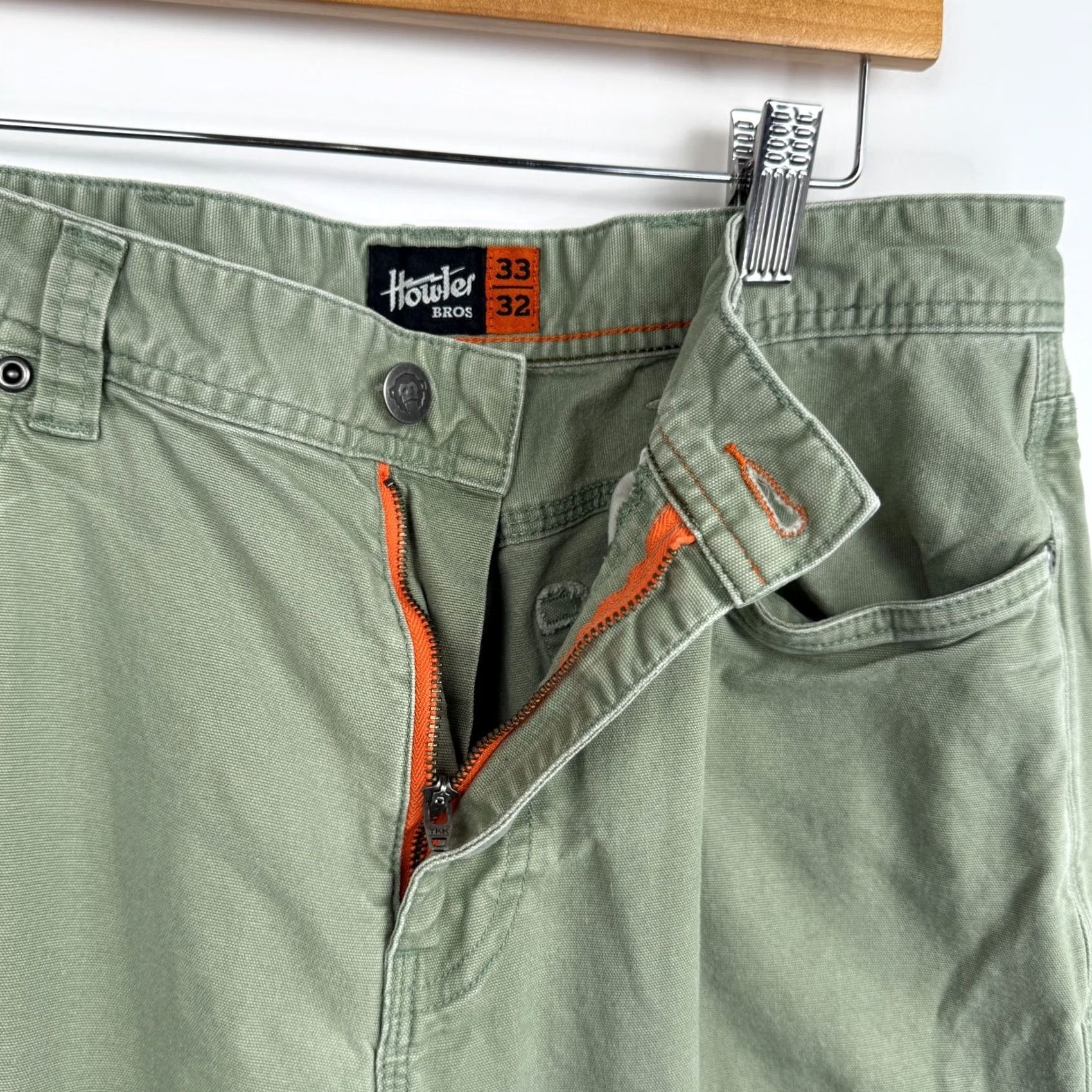 Howler Brothers Howler Brothers Pants Mens 32x30 Chino Green 5-Pocket Regular Straight Comfort Easy Care Workwear Size US 33 - 7 Thumbnail