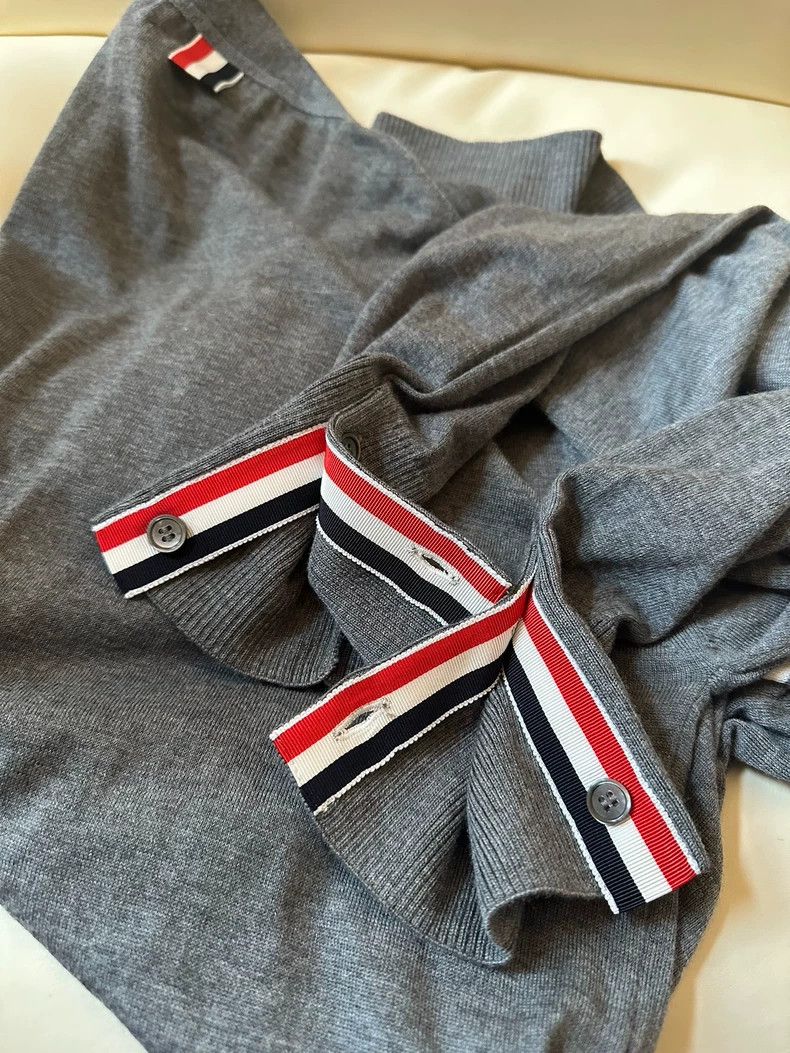 Thom browne Knitted wool cardigan sweater 2503-Nextarrow