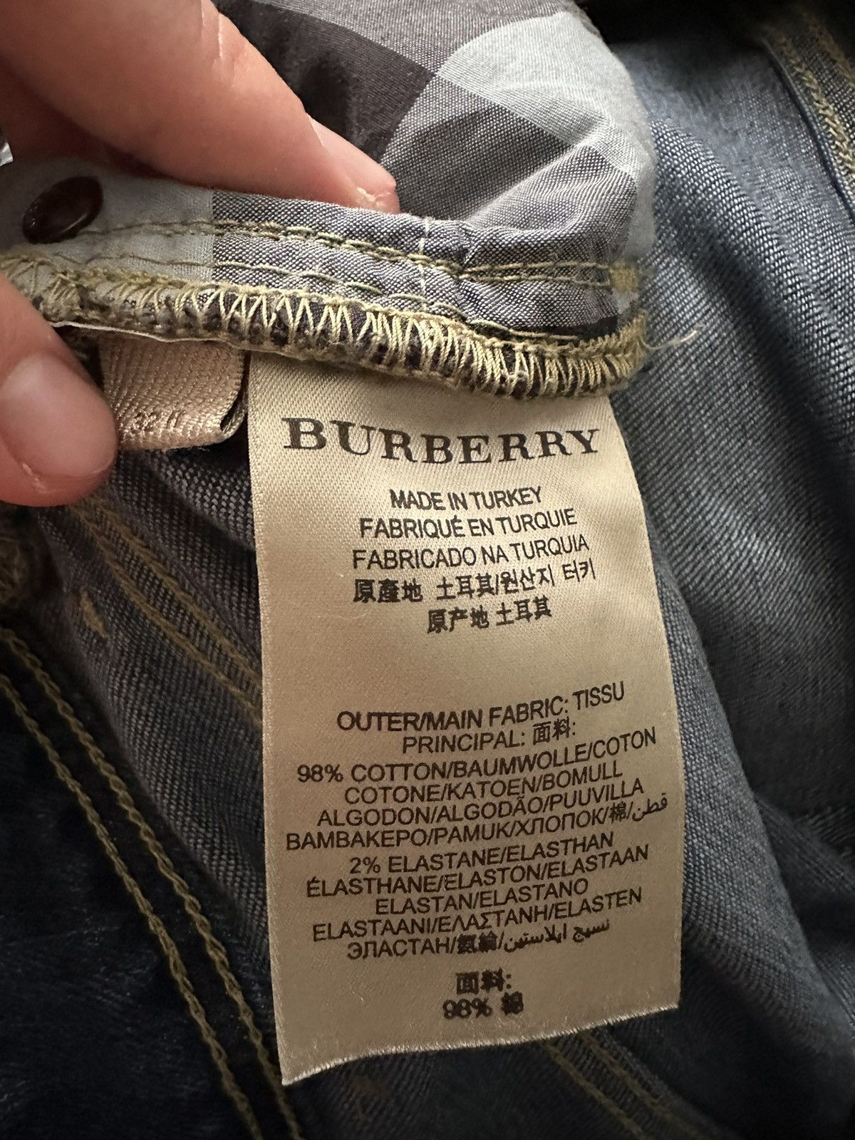 Burberry Burberry Brit Vintage Blue Big Logo Denim size S luxury Size US 30 / EU 46 - 6 Thumbnail