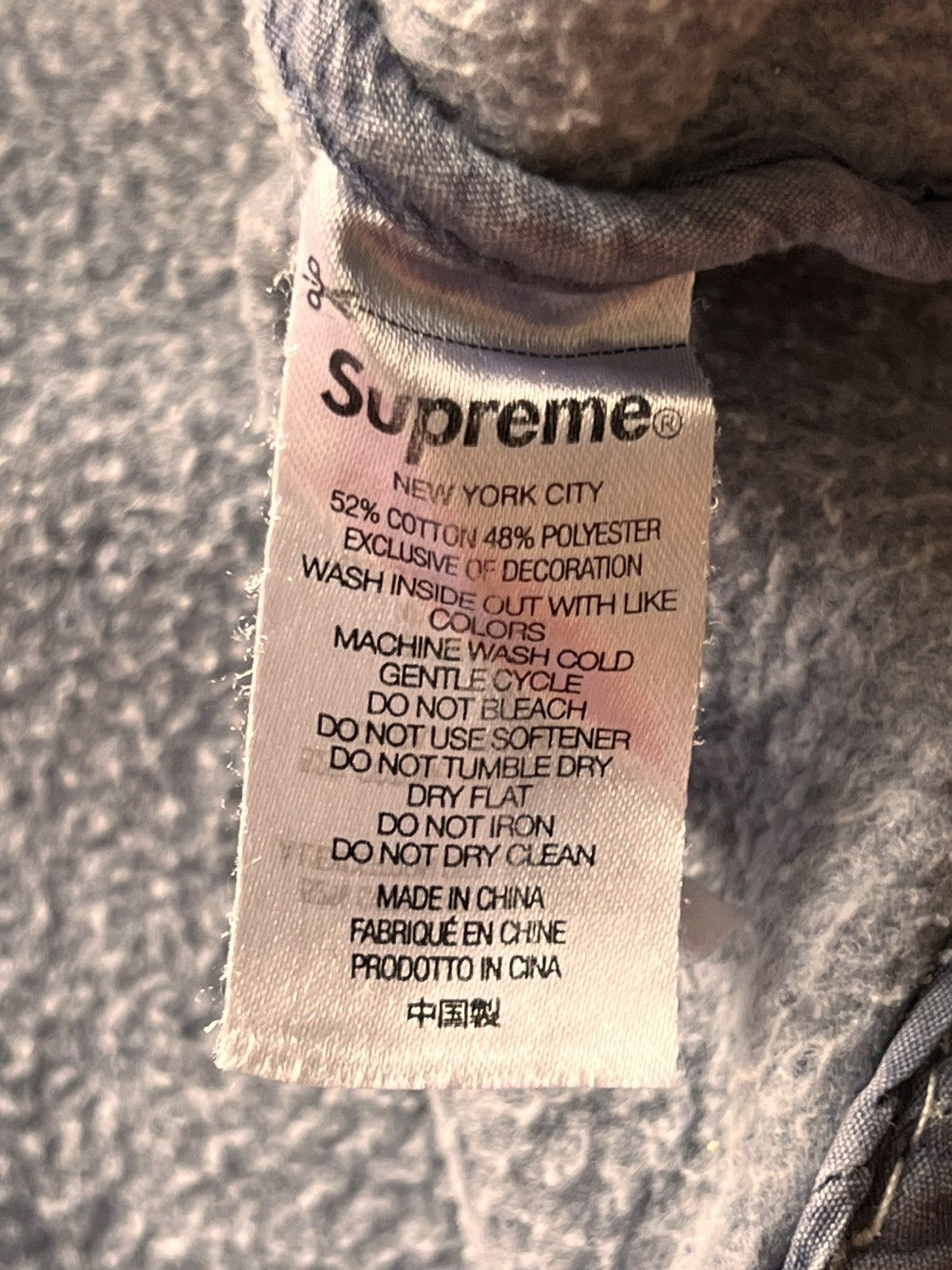Supreme × True Religion Supreme x True Religion Zip-Up Hoodie blue Indigo rhinestone Size US M / EU 48-50 / 2 - 17 Thumbnail