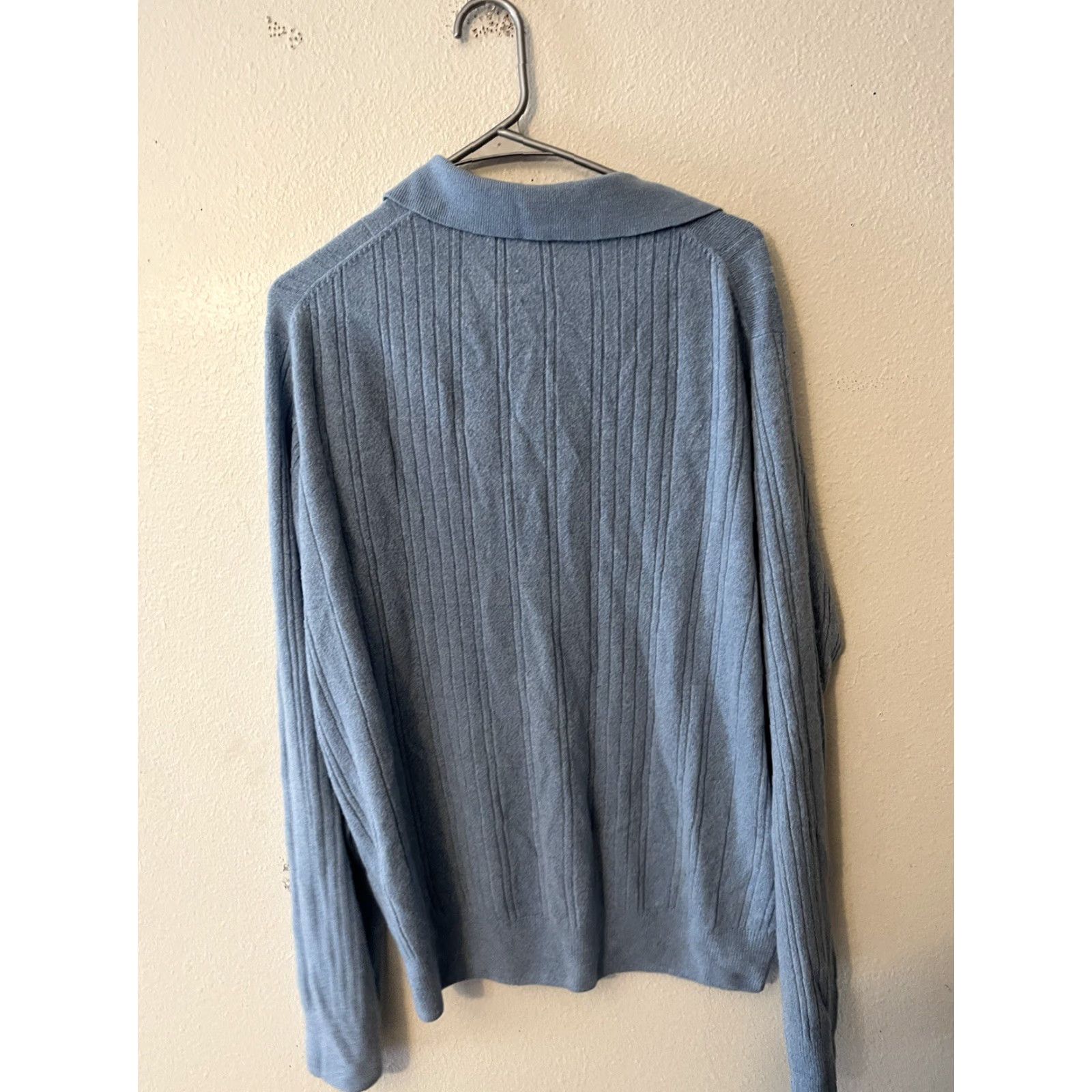 Dockers VINTAGE DOCKERS Polo Shirt Adult XL Blue Acrylic Long Sleeve Casual Size US XL / EU 56 / 4 - 2 Thumbnail
