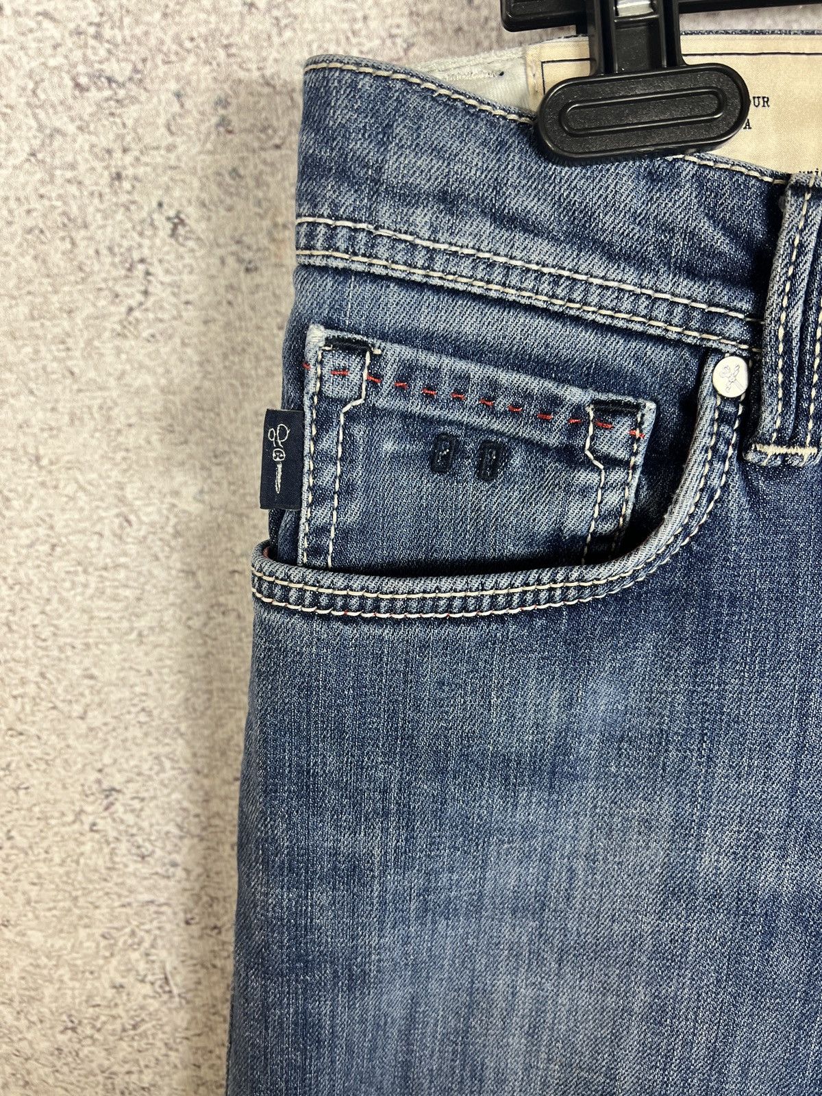 Hysteric Glamour SARTORIA TRAMAROSSA MENS LEONARDO MCMLXVII BLUE DENIM JEANS Size US 32 / EU 48 - 9 Thumbnail