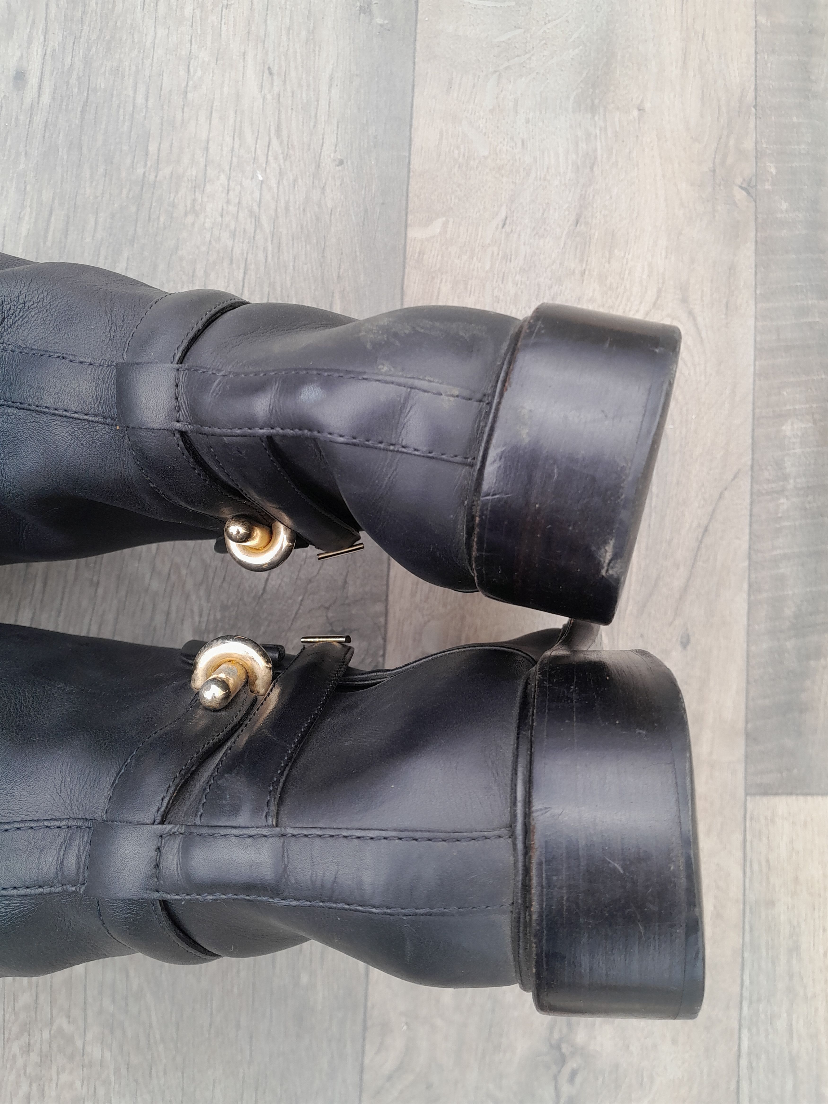 Balenciaga Balenciaga black leather riding boots Size US 8.5 / IT 38.5 - 16 Thumbnail