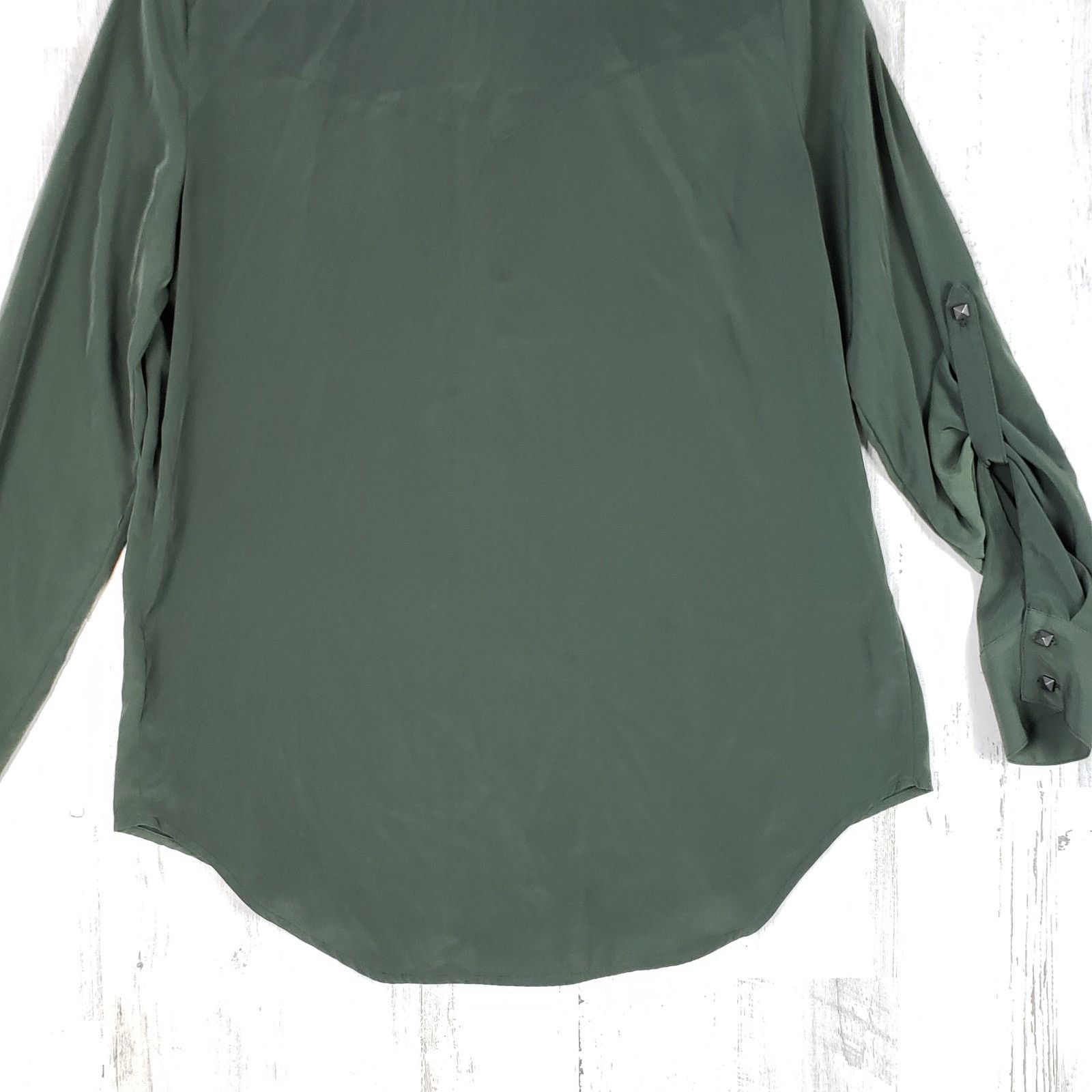 Rock & Republic Rock & Republic Green Long Sleeve Button Down Top Small Size S / US 4 / IT 40 - 12 Thumbnail
