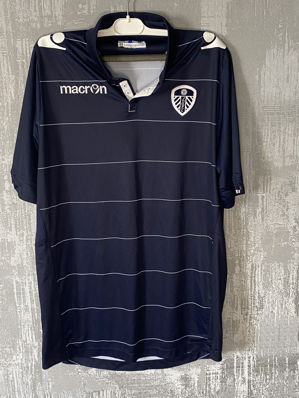 Maillot Vintage Leeds United Cantona 7 Admiral 1992 – Extérieur Bleu Taille L