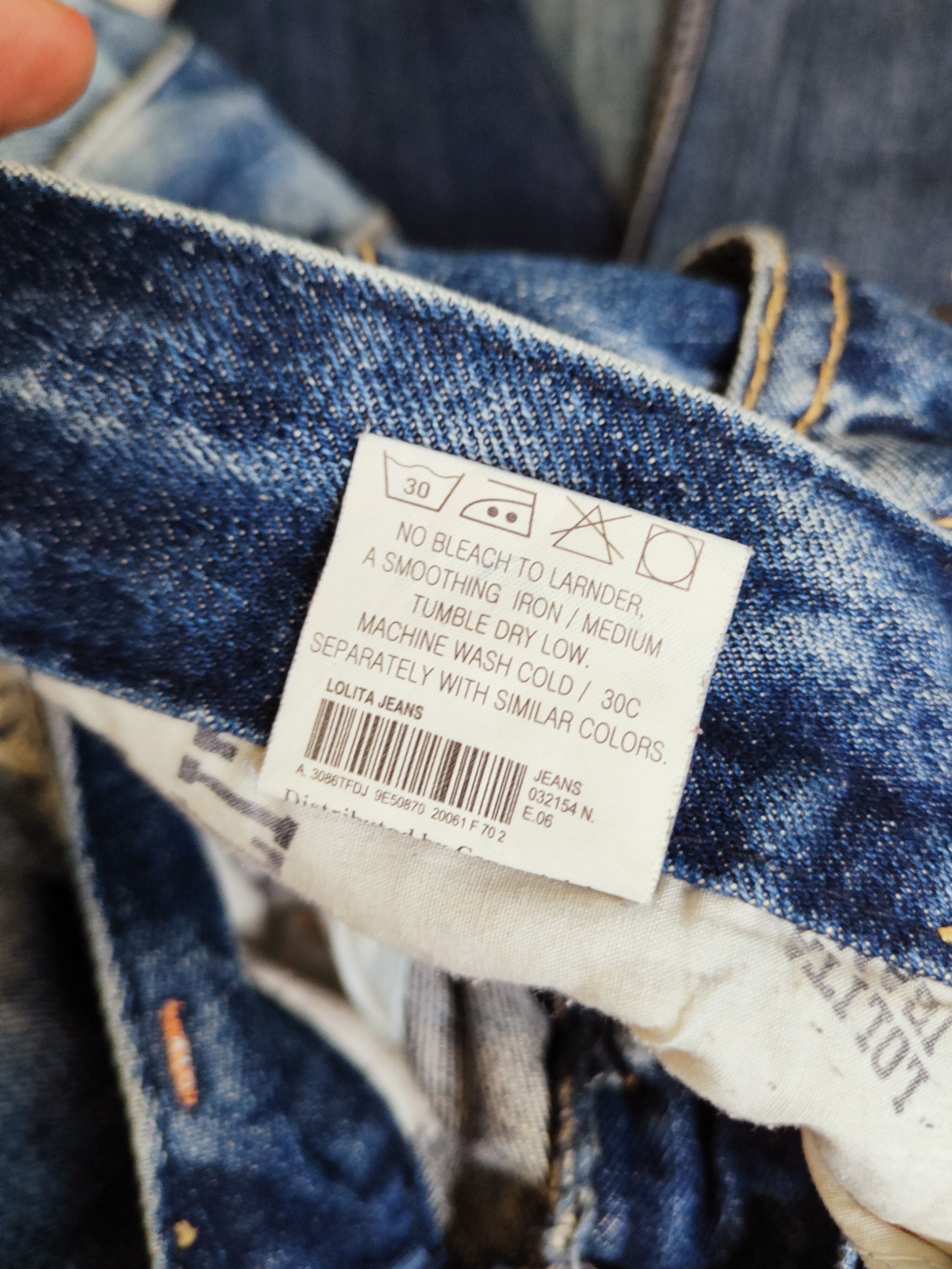 Japanese Brand Lolita Dark Blue Distressed Ripped Jeans #W342 Size 28" / US 6 / IT 42 - 18 Thumbnail