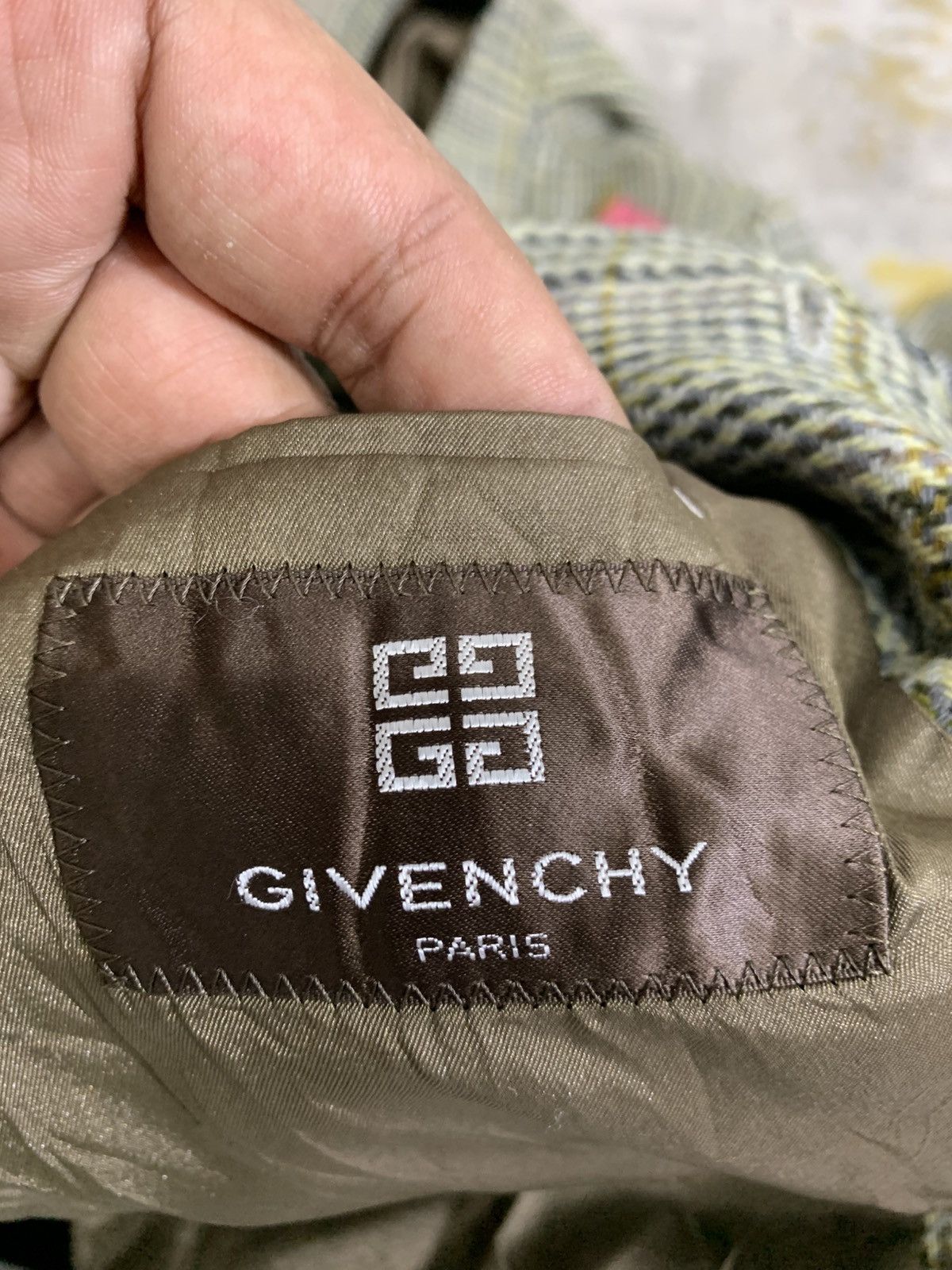 Vintage GIVENCHY PARIS TARTAN Blazer Jacket YABA STYLE Size US M / EU 48-50 / 2 - 14 Thumbnail