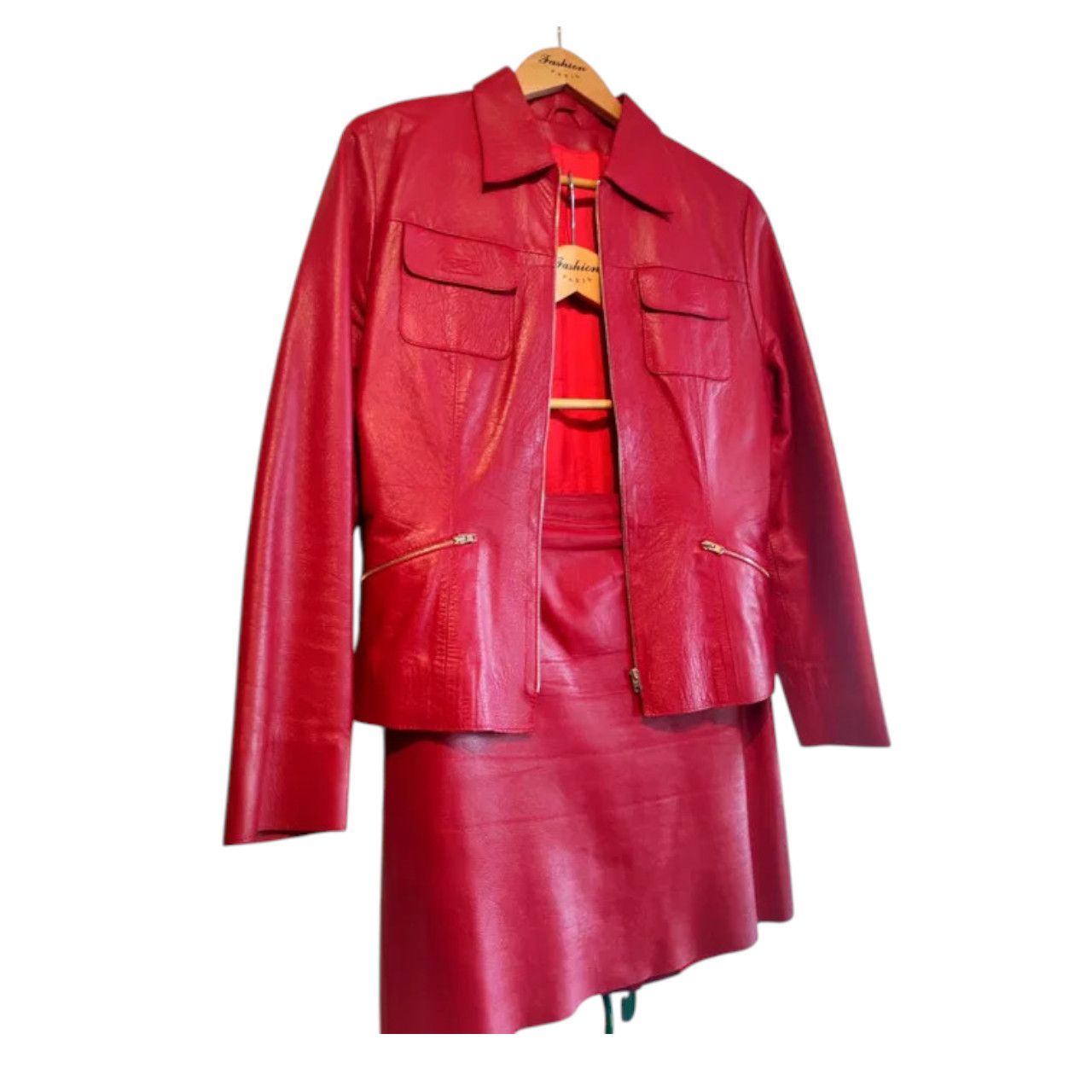POST ARCHIVE FACTION (PAF) Vintage genuine leather matching set 2 pieces suit sz S Size S / US 4 / IT 40 - 1 Thumbnail