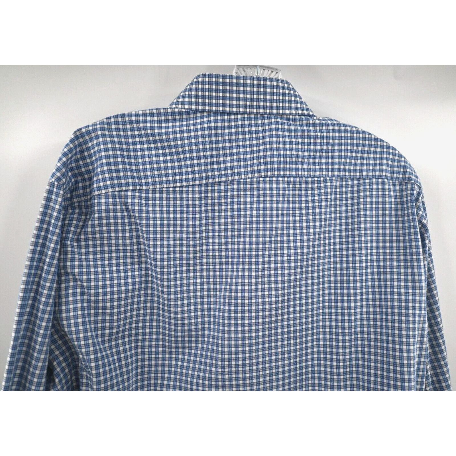 Michael Kors Michael Kors Regular Fit Stretch 16 1/2 34/35 Blue Check L Size US L / EU 52-54 / 3 - 9 Thumbnail