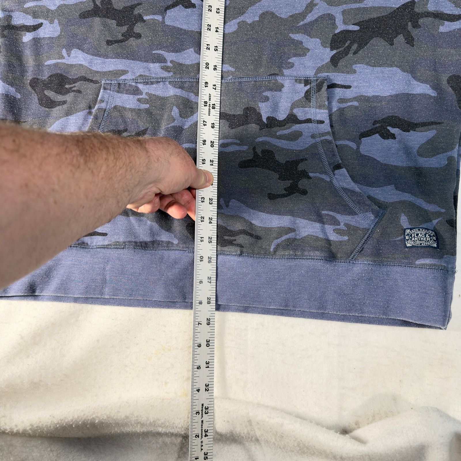 Flag & Anthem Flag & Anthem Camo Hoodie Men’s XXL Blue Gray Camouflage Size US XXL / EU 58 / 5 - 8 Thumbnail