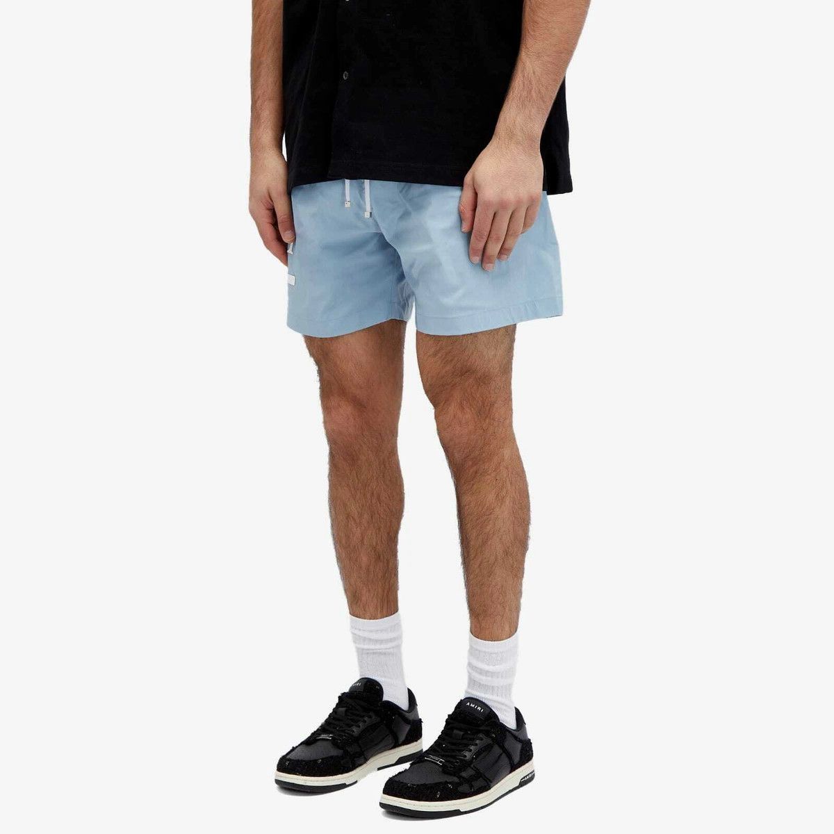 Amiri o1s1wg110525 Bar Logo Swim Shorts in Blue Size US 36 / EU 52 - 2 Thumbnail