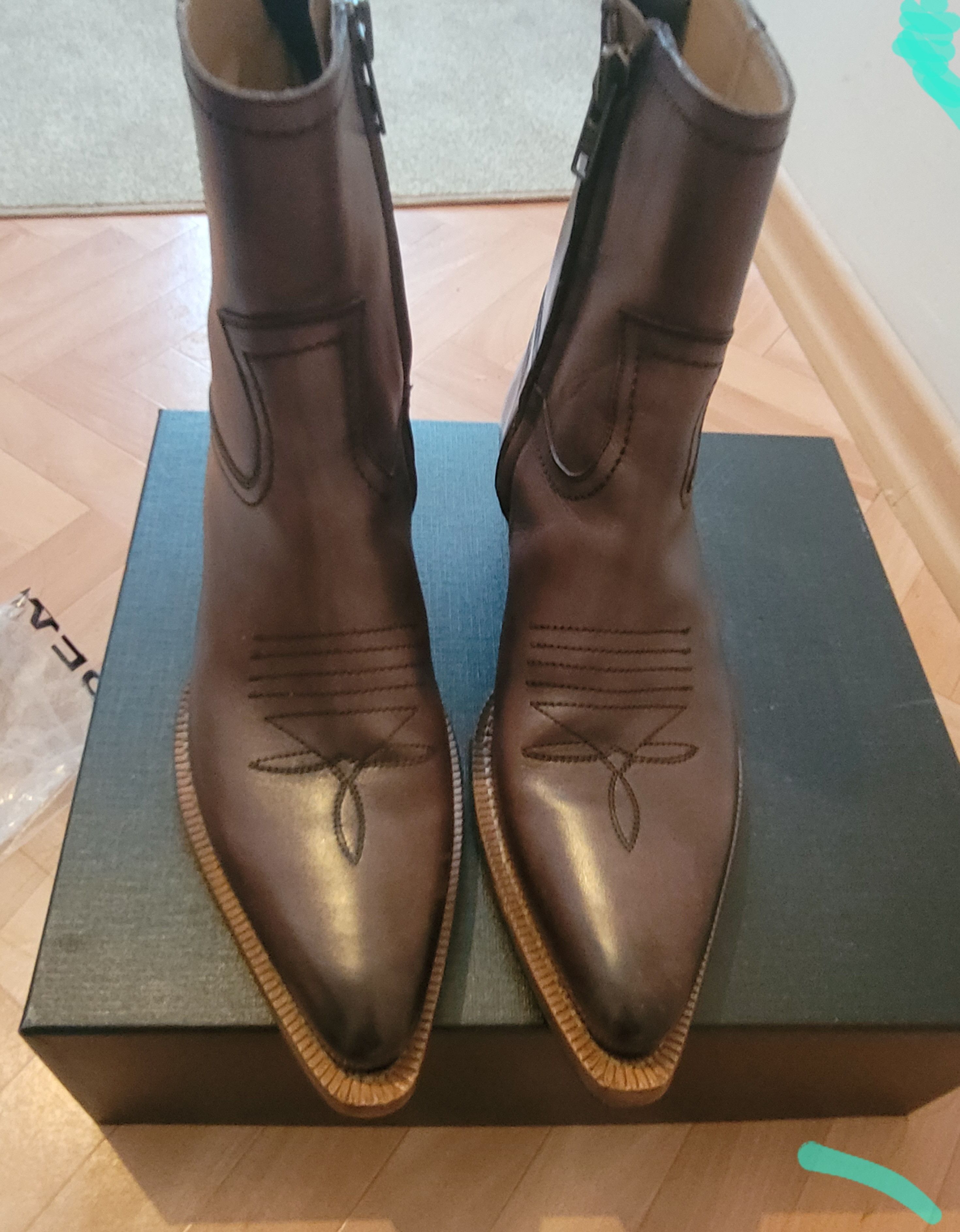 From The First 45mm Brown Western boots with embroidery Size US 9 / EU 42 - 9 Thumbnail