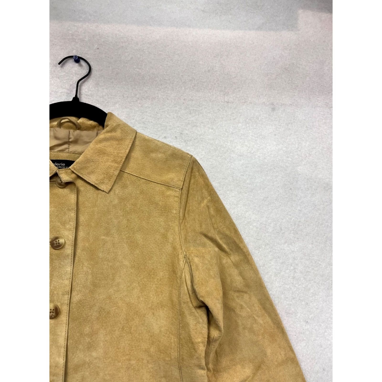 Vintage Valerie Stevens Womens Jacket S Tan Suede Button-Front Vintage? No Size S / US 4 / IT 40 - 4 Thumbnail