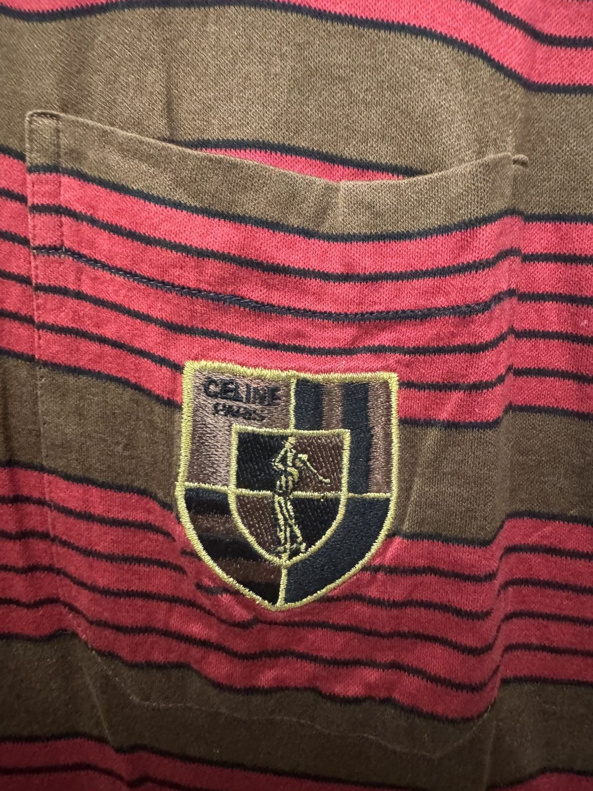 Celine Celine Polo Golf Single Pocket Line Collar Tee Size US XL / EU 56 / 4 - 2 Thumbnail