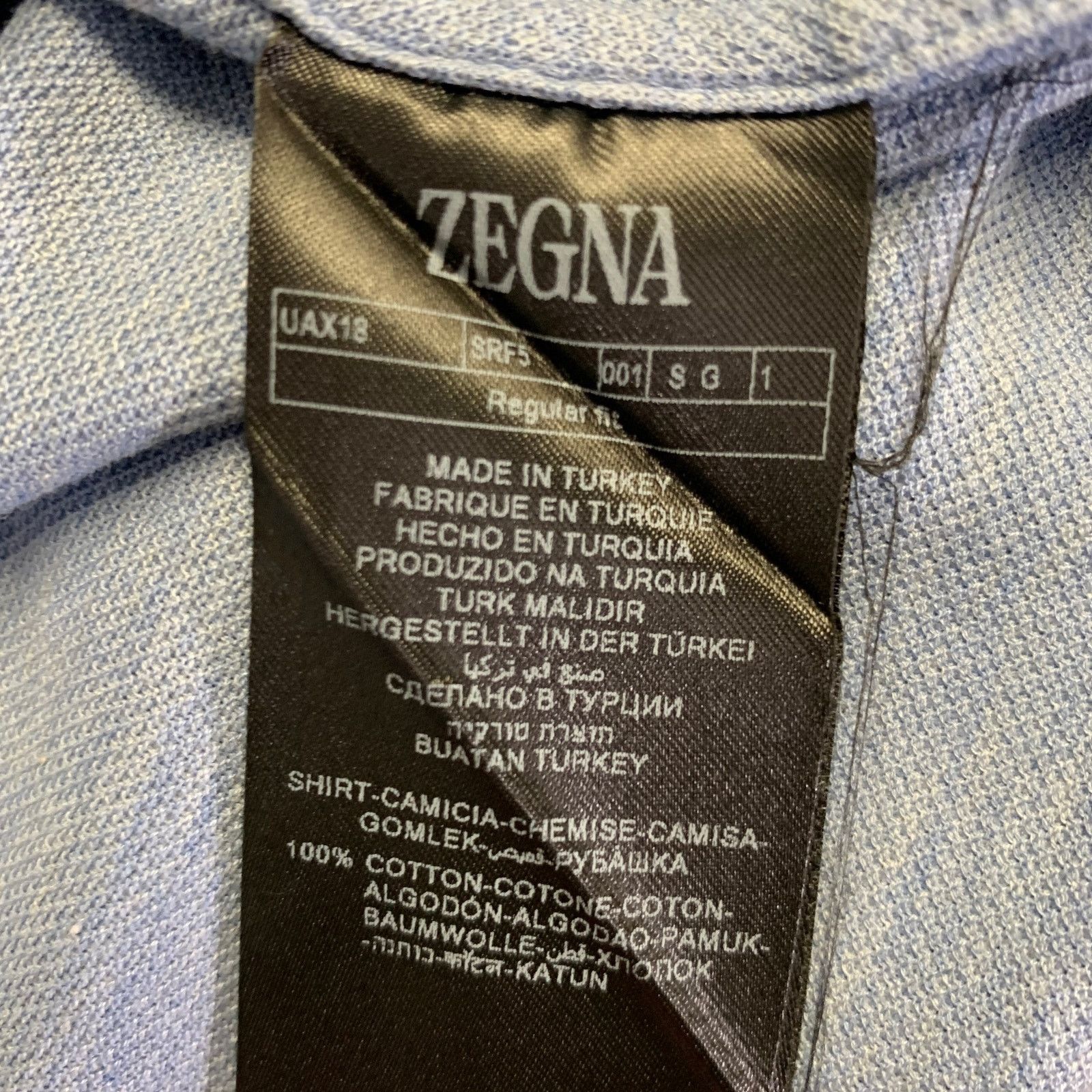 Other ZEGNA Size S Blue Heather Button Down Long Sleeve Shirt Size US S / EU 44-46 / 1 - 5 Thumbnail