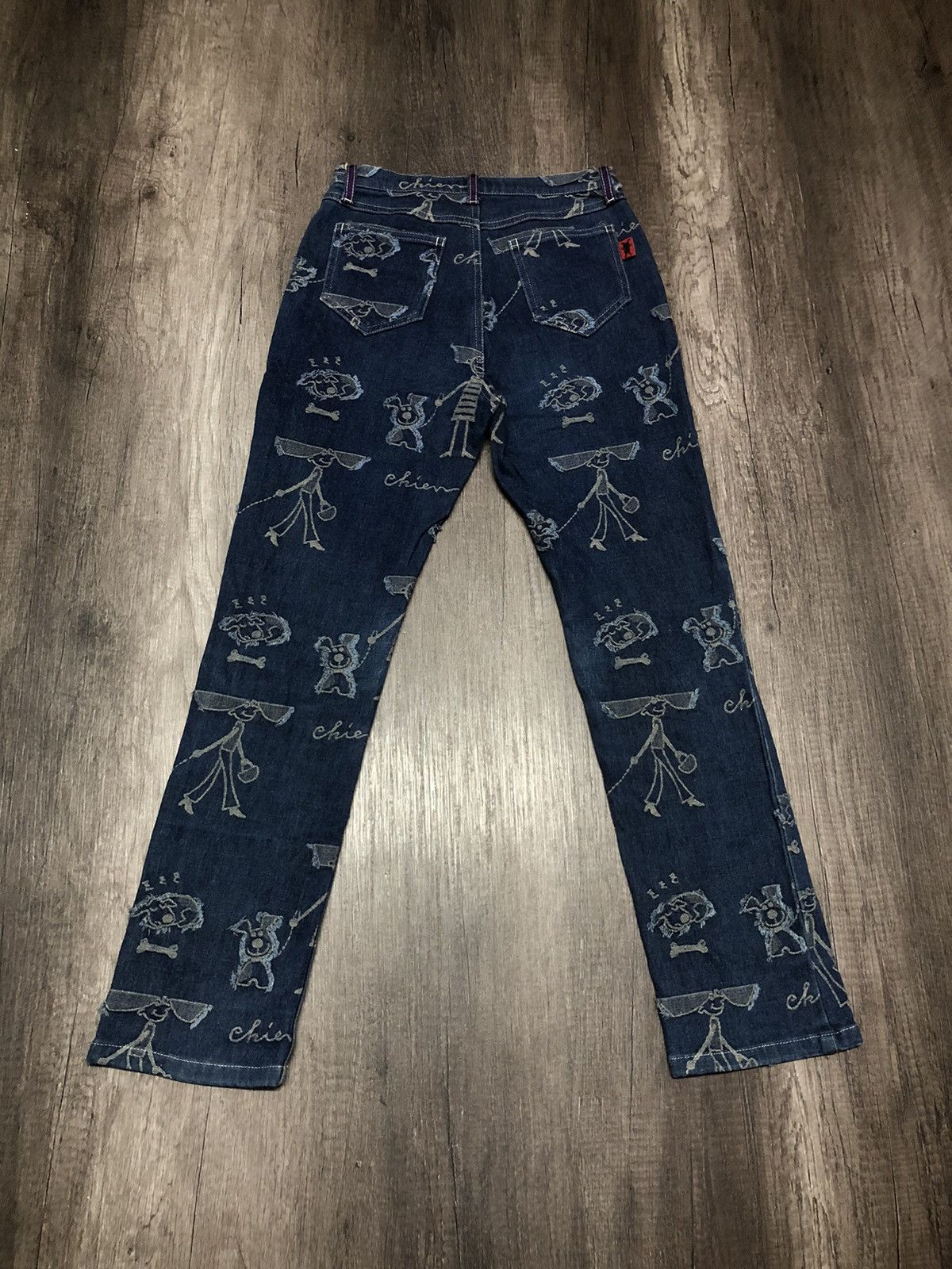Japanese Brand VINTAGE OLLEBOREBLA STRETCH JEANS FULL PRINT Size 27" / US 4 / IT 40 - 4 Thumbnail