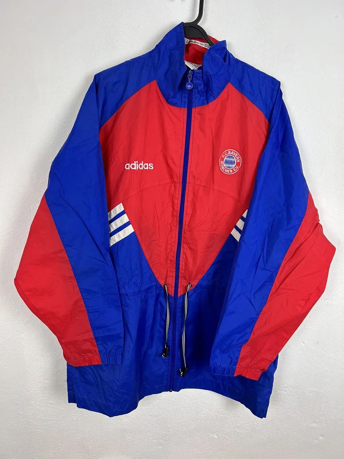 Adidas 90s Vintage Adidas Bayern Munchen 1993/95 Windbreaker Size US XL / EU 56 / 4 - 1 Thumbnail