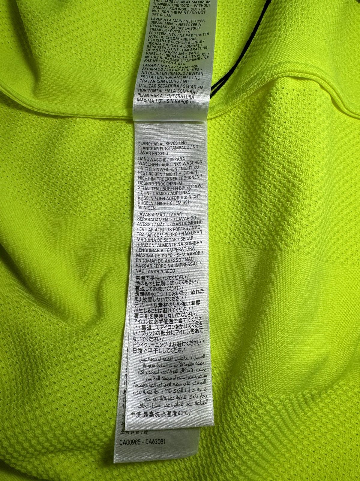 Balenciaga Balenciaga Fluo Yellow Striped Mesh Shirt Size L Size US L / EU 52-54 / 3 - 12 Thumbnail