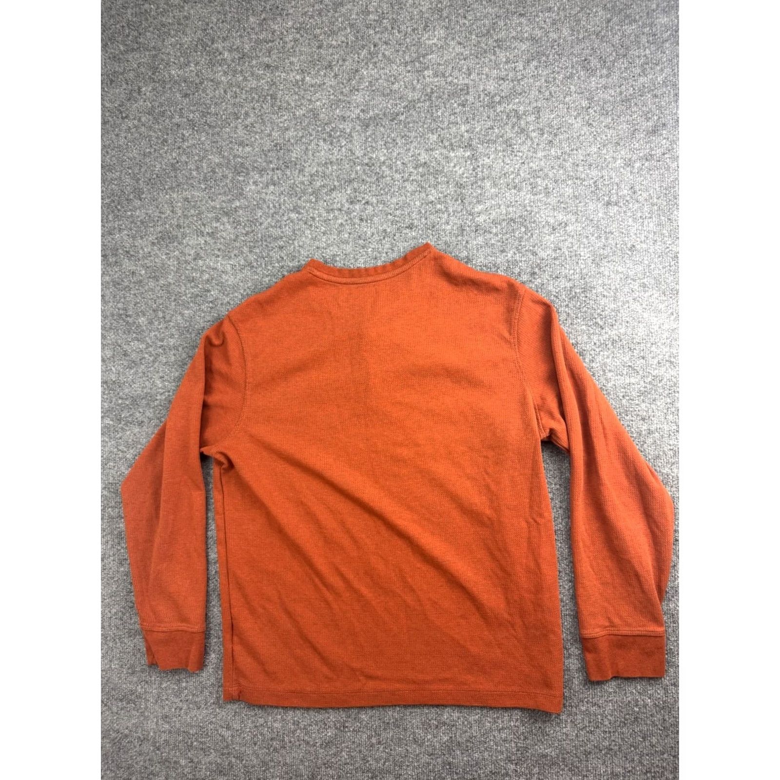 Vintage 01. ALGO Shirt Men's XL Orange Long Sleeve Henley Waffle Knit UPF 40 Size US XL / EU 56 / 4 - 6 Thumbnail