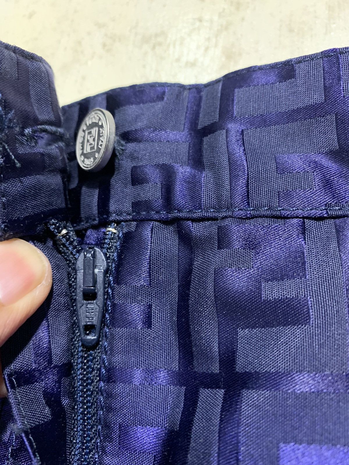Fendi 🔥FENDI ZUCCA MONOGRAM BLUE MINI SKIRTS Size 28" / US 6 / IT 42 - 11 Thumbnail