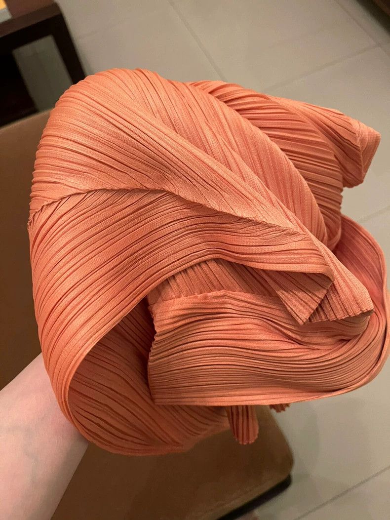 Issey Miyake Issey Miyake Orange pleated top Size L / US 10 / IT 46 - 6 Thumbnail