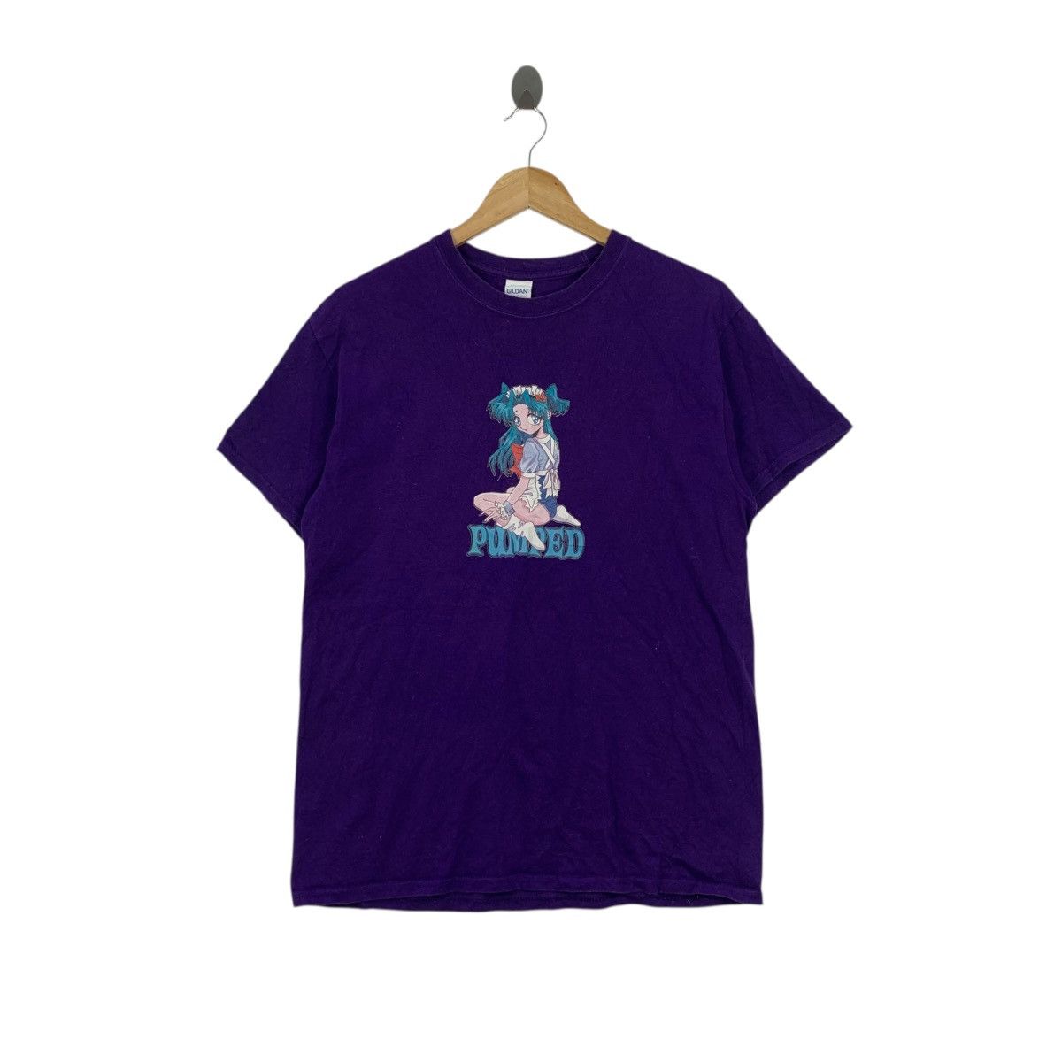Vintage Vintage PUMPED HOOK UPS Skateboard Anime Tee Shirt Top Size US M / EU 48-50 / 2 - 1 Thumbnail