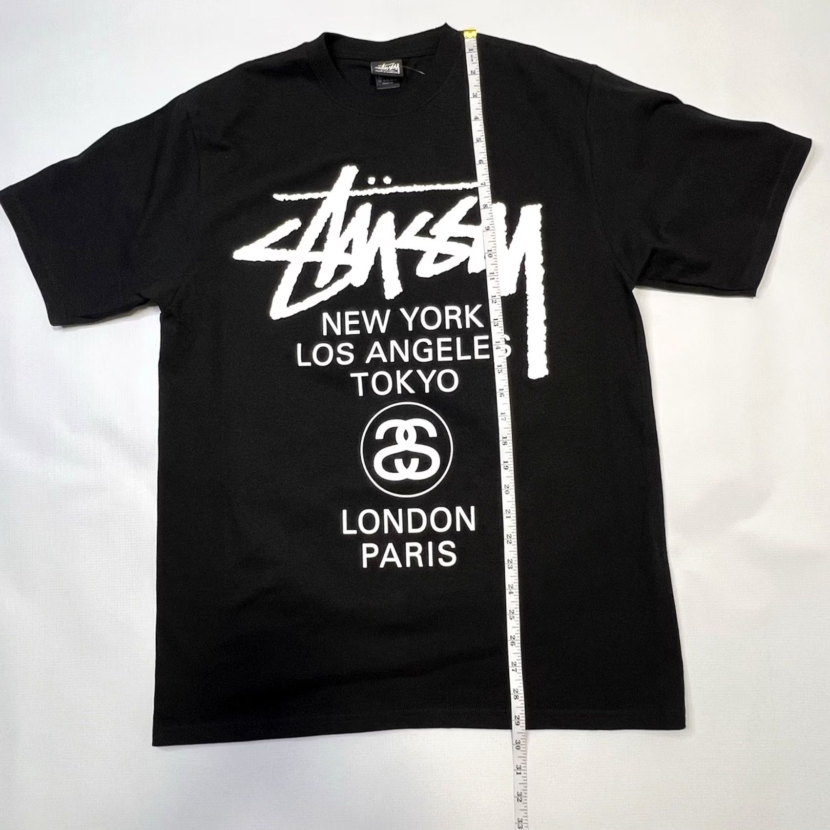 Vintage VINTAGE Stussy World Tour Tee Shirt Black Mens M Size Short Sleeve Logo 2020s Graphic Print Crew Neck Size US M / EU 48-50 / 2 - 2 Thumbnail