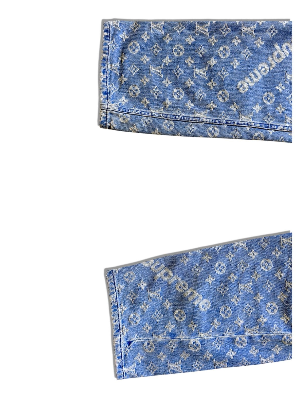Louis Vuitton × Supreme Louis Vuitton X SUPREME 32 Denim Jeans Blue Monogram Size US 32 / EU 48 - 11 Thumbnail