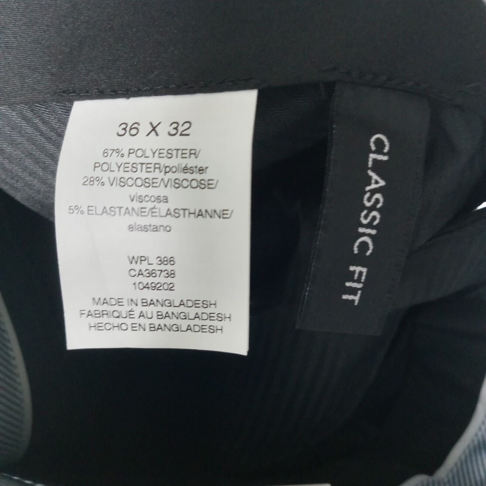Haggar J.M. Haggar Premium Dress Pants Mens 36x32 Black Classic-Fit Size US 36 / EU 52 - 6 Thumbnail