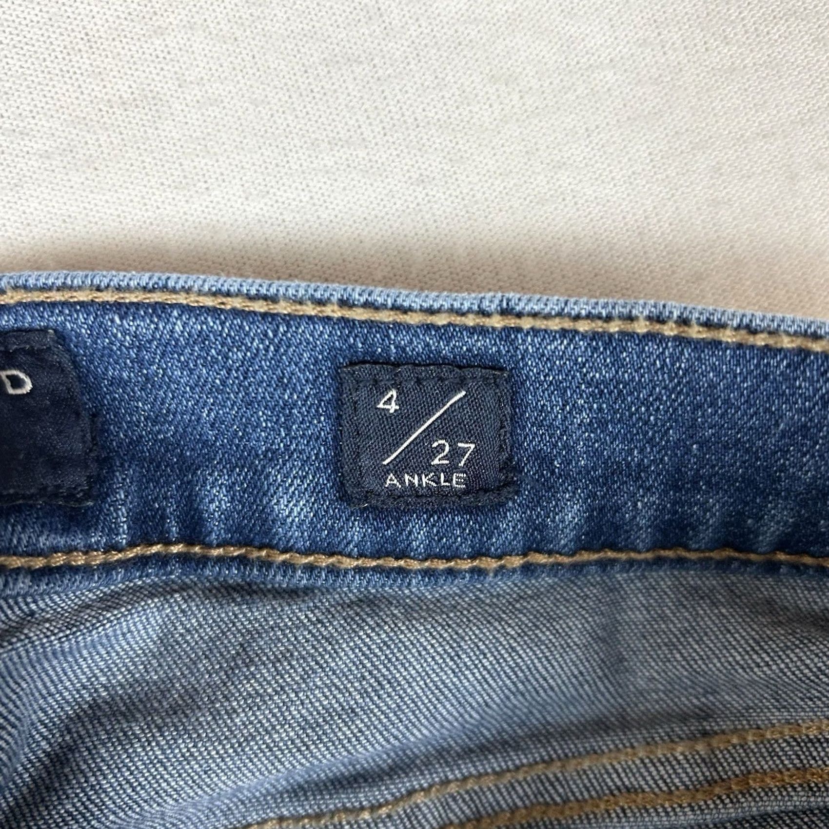Lucky Brand Lucky Brand Bridgette Skinny Jeans Womens 4 Blue Denim Ankle High Rise 27in 5-Pocket Cotton Elastane Slim Crop Vintage No Size 27" / US 4 / IT 40 - 6 Thumbnail