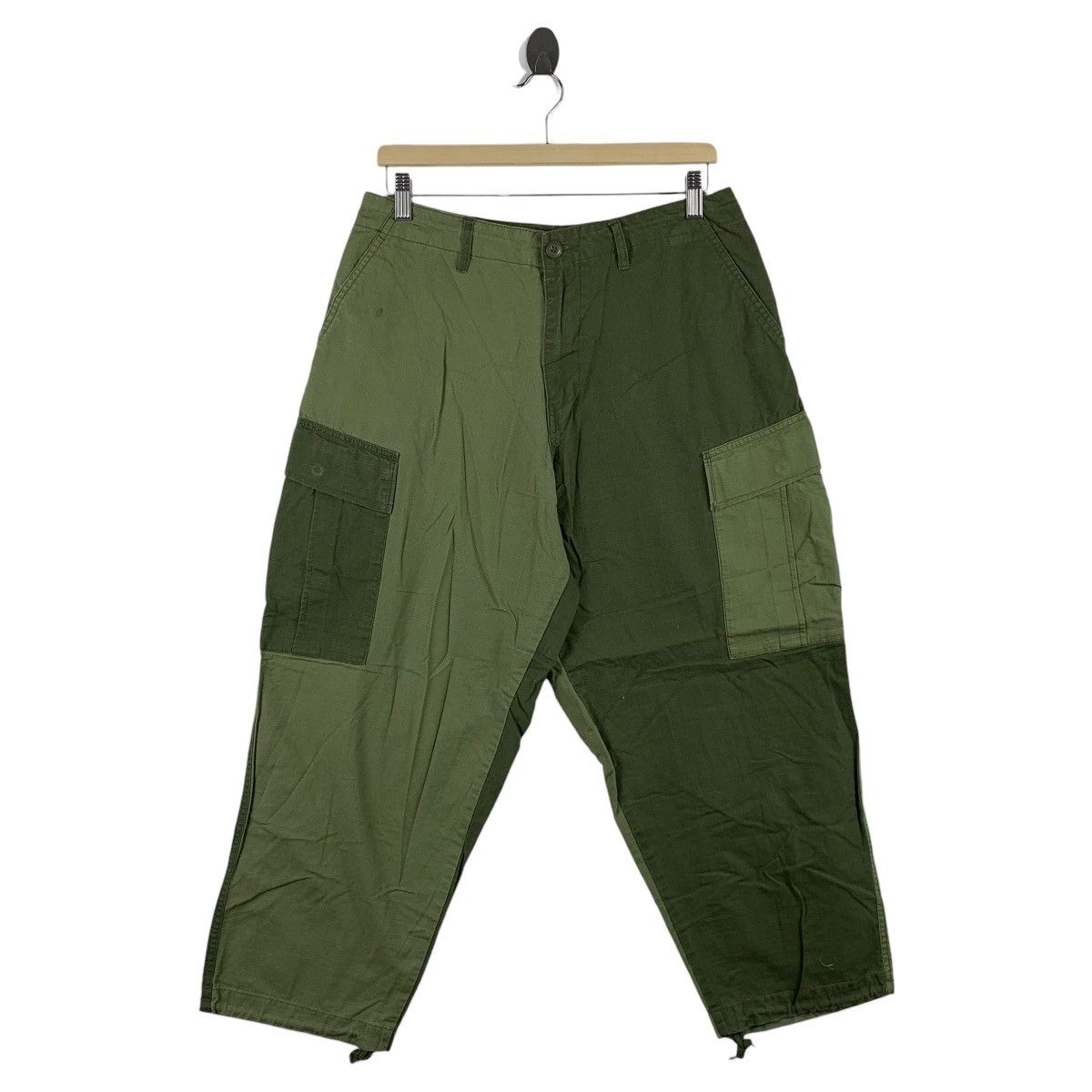 HINSON GARMENT Two tone ripstop cargo pants