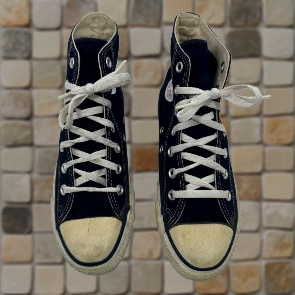 Converse VINTAGE Converse Chuck Taylor High Navy Blue Sneakers Size 5M 6.5W Men Mens 80s Size US 5 / EU 37 - 1 Thumbnail
