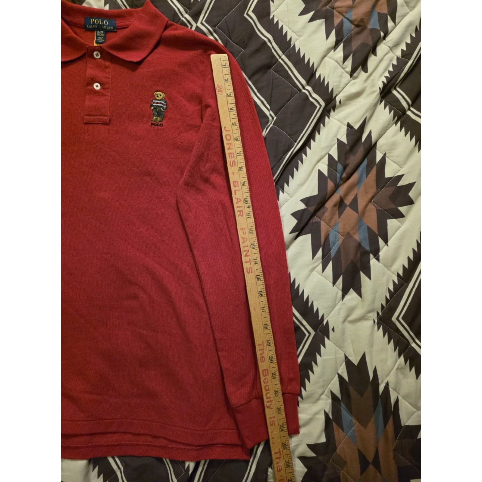 Polo Ralph Lauren Polo Ralph Lauren Polo Long Sleeve Embroidered Bear Collar Shirt Mens XL Red Casual Polo Ralph Lauren Bear Size US M / EU 48-50 / 2 - 8 Thumbnail
