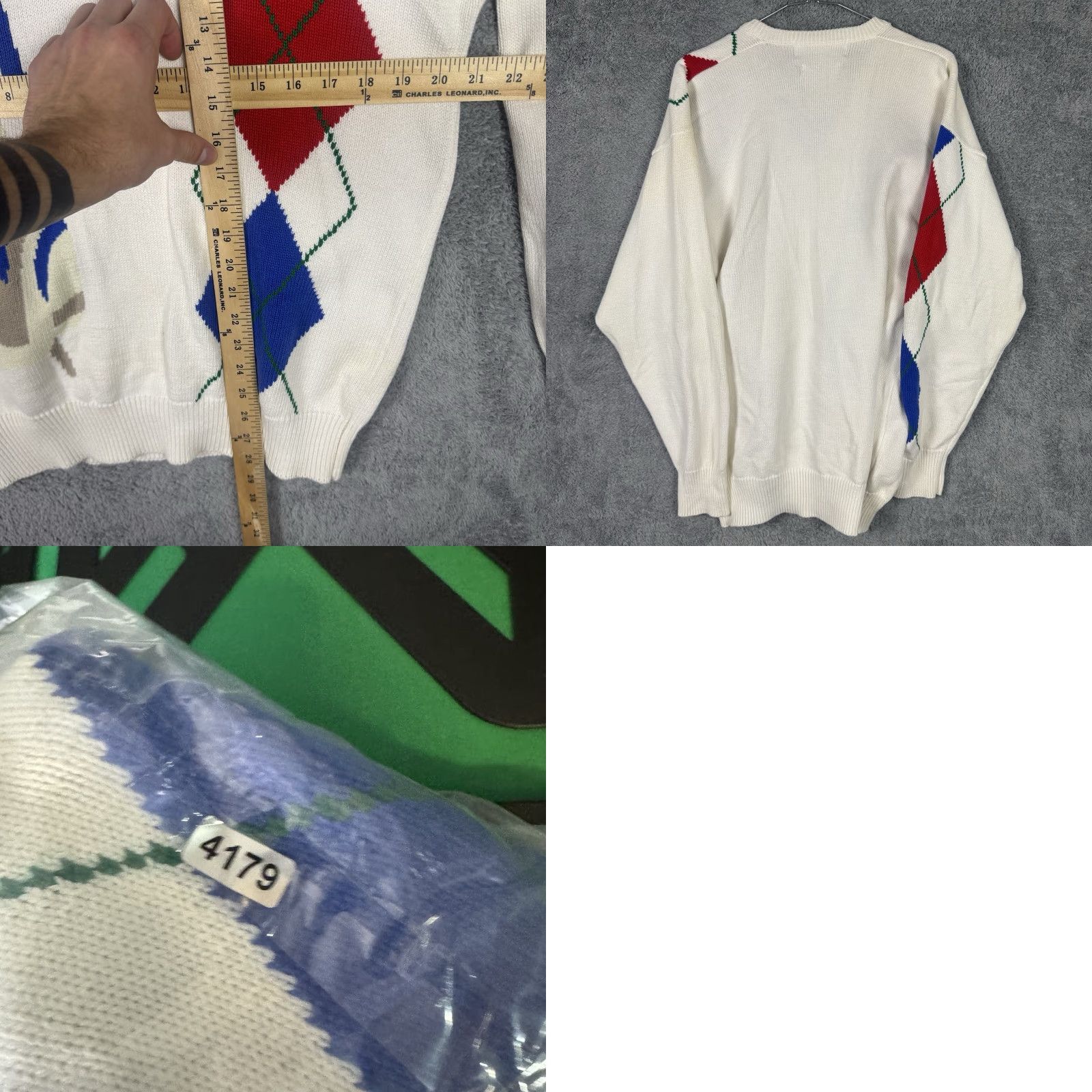 Pringle Of Scotland VINTAGE Pringle Of Scotland Sweater Mens M Argyle Golf VNeck Knit Grandpacore 90s Mens Size US M / EU 48-50 / 2 - 9 Thumbnail