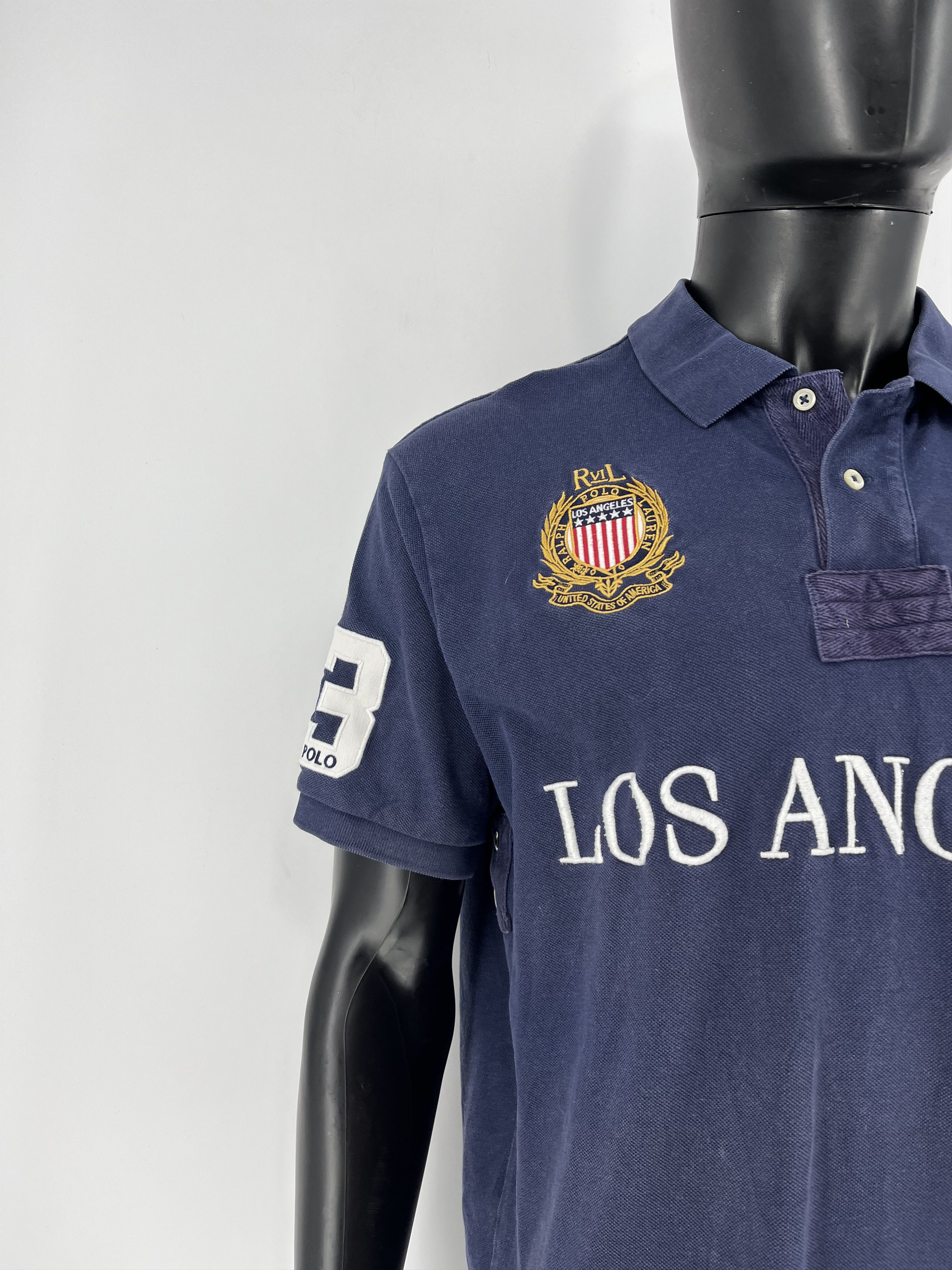Polo Ralph Lauren × Ralph Lauren Vintag Polo Ralph Lauren Chief Keef Los Angeles Faded Tshirt Size US XL / EU 56 / 4 - 7 Thumbnail