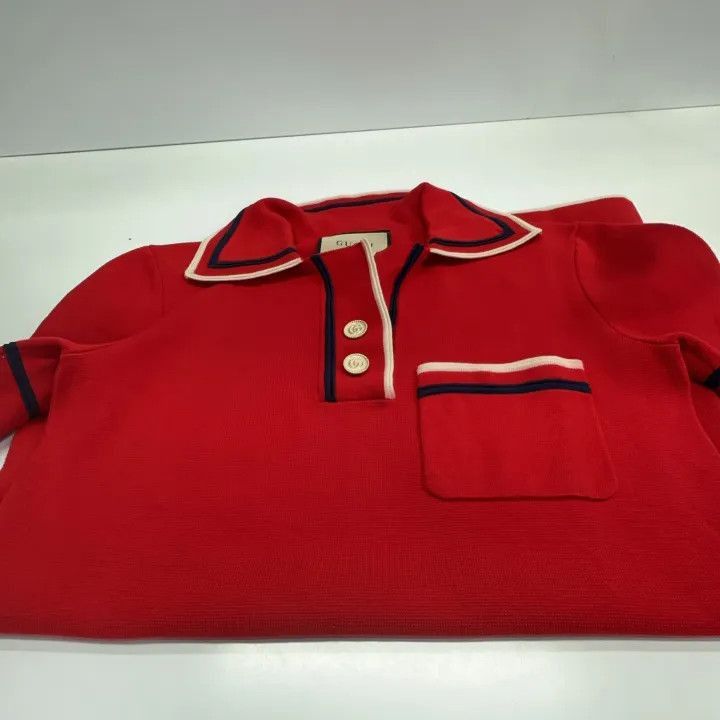 Gucci Gucci Red A-Line Knit Dress for Women-2507 Size XS / US 0-2 / IT 36-38 - 6 Thumbnail
