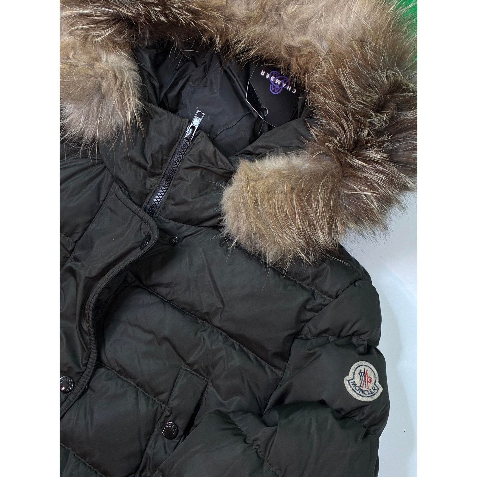 Moncler Moncler Long Olive Jacket Size L / US 10 / IT 46 - 2 Thumbnail
