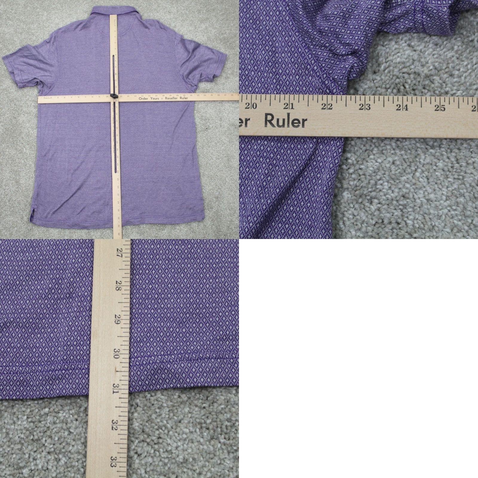 Jos. A. Bank Jos. A. Bank Leadbetter Golf Polo Shirt Mens Large Purple 100% Cotton S/S Pullover Size US L / EU 52-54 / 3 - 8 Thumbnail