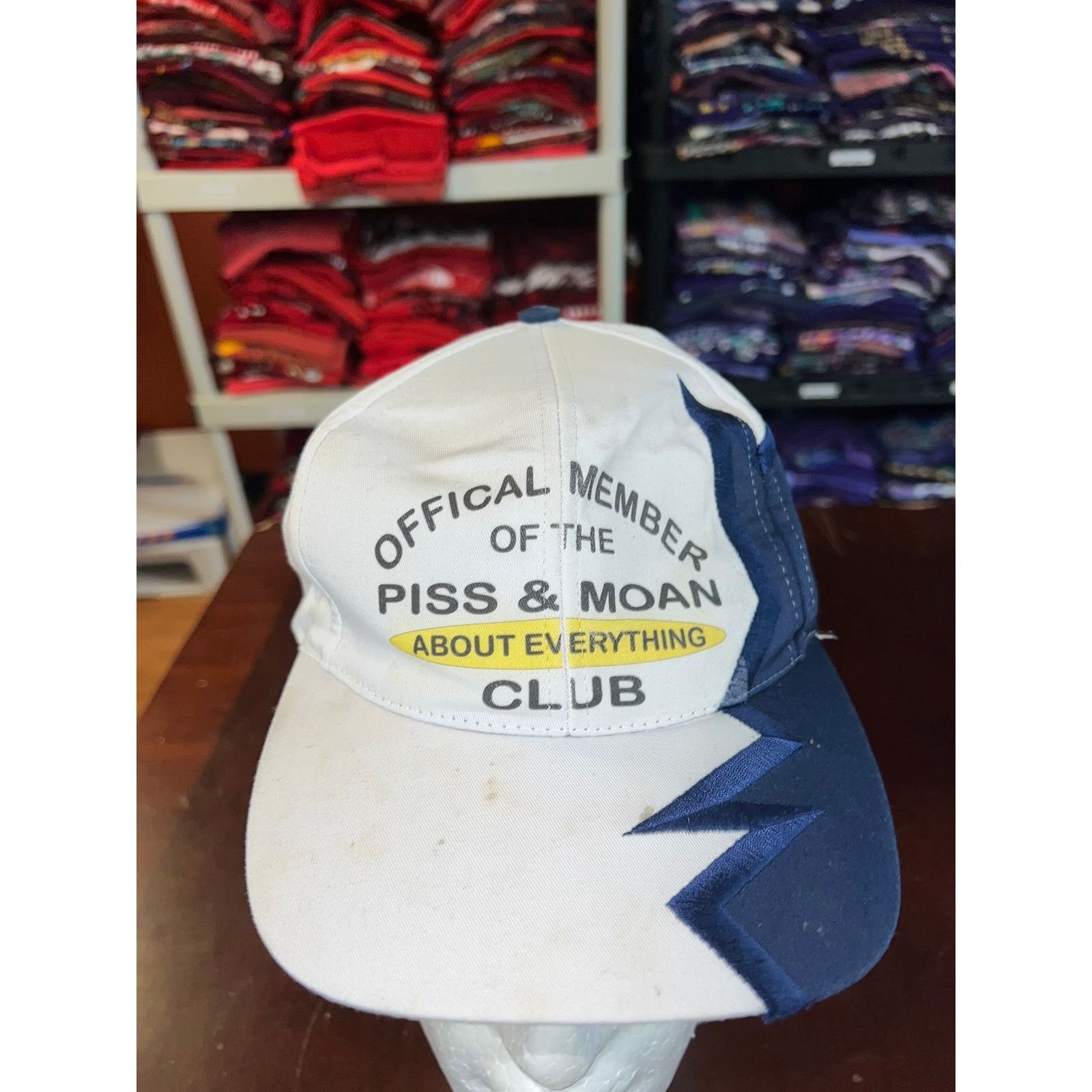 Vintage Vintage Piss And Moan Club Hat Official Member White Cap Size ONE SIZE - 2 Thumbnail