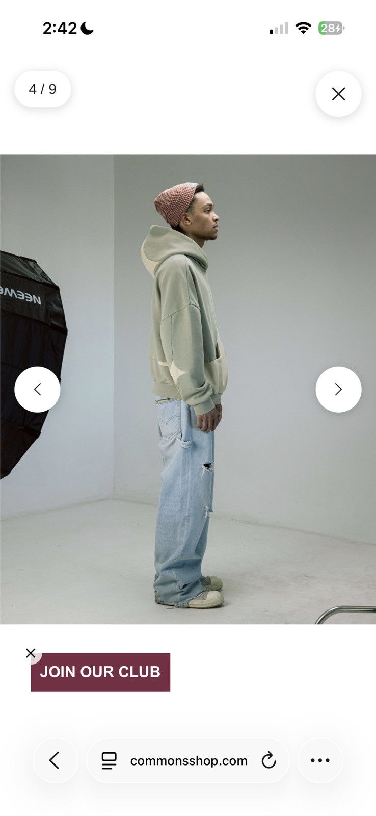 Other Commons Reversible 'Star' Hoodie Sage Common Studios Size US S / EU 44-46 / 1 - 11 Thumbnail