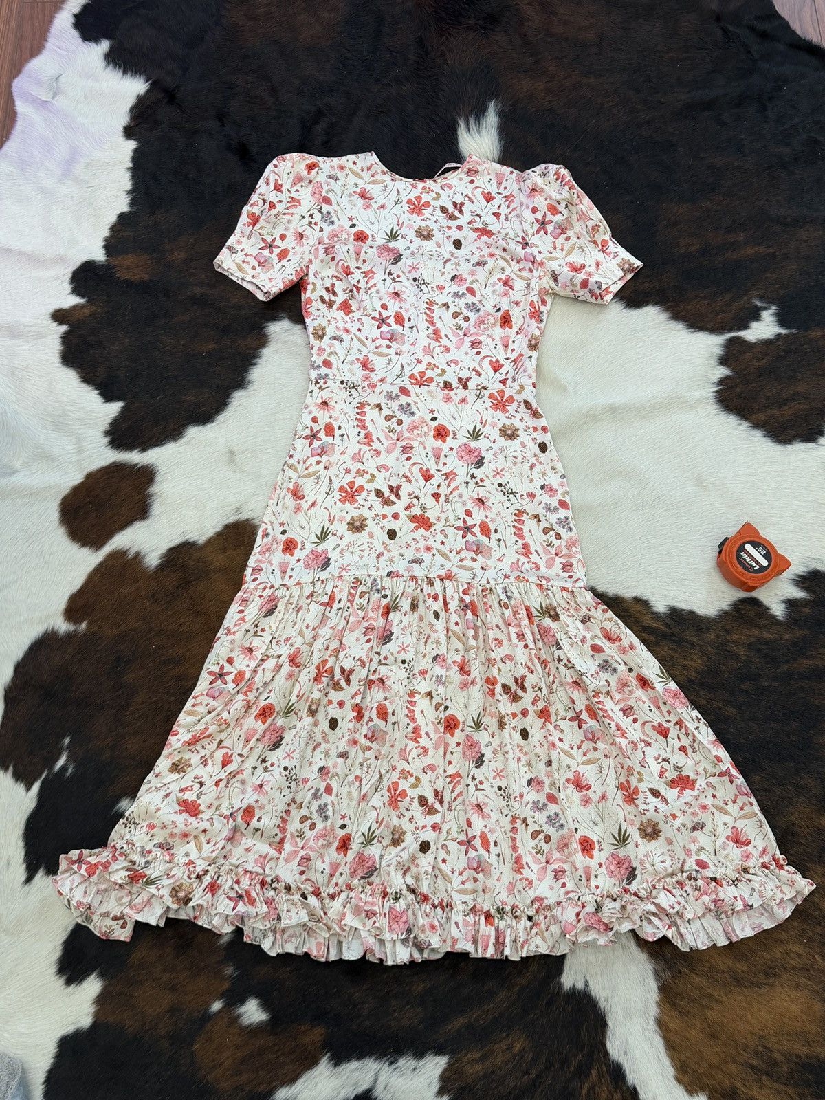 The Vampire's Wife The Vampire’s Wife 100% Silk Floral Puff Sleeve Maxi Dress Size M / US 6-8 / IT 42-44 - 2 Thumbnail