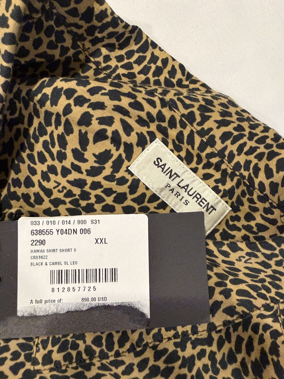 Saint Laurent Paris Saint Laurent men leopard print shirt.XXL. $890 Size US XXL / EU 58 / 5 - 6 Thumbnail