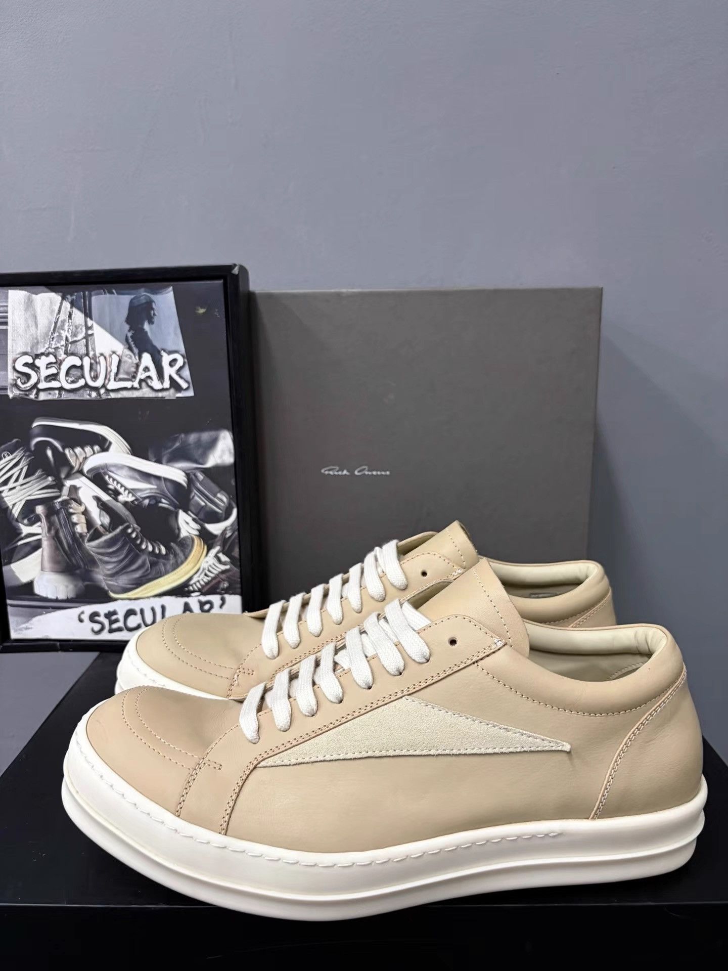 Rick Owens Rick Owens 25SS Ginger Yellow Leather Low-Tops K34 Size US 8 / EU 41 - 2 Thumbnail