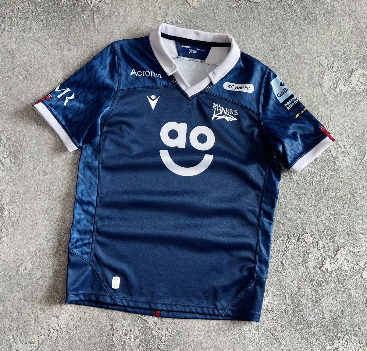 Macron SALE SHARKS 2022/2023 Rugby Jersey Men's Shirt Size S